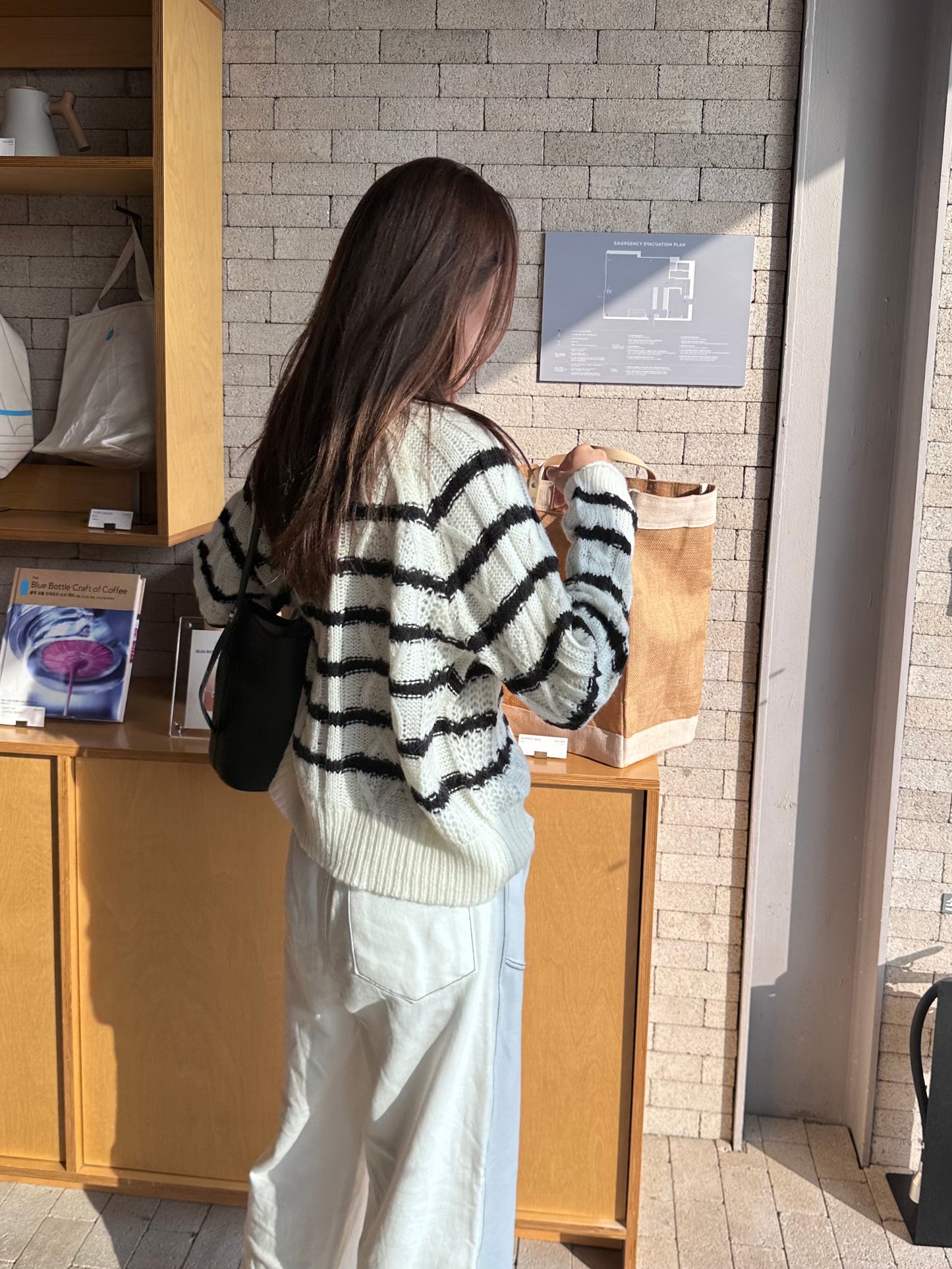 Basic Striped Long Sleeves Sweater