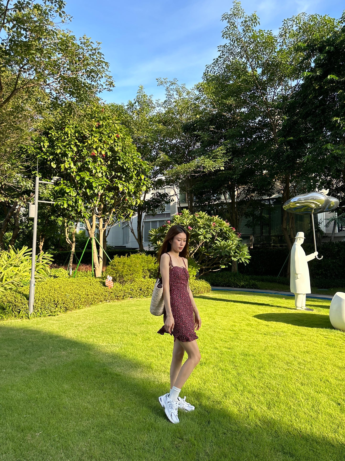 Cherry Cross Back Mini Dress