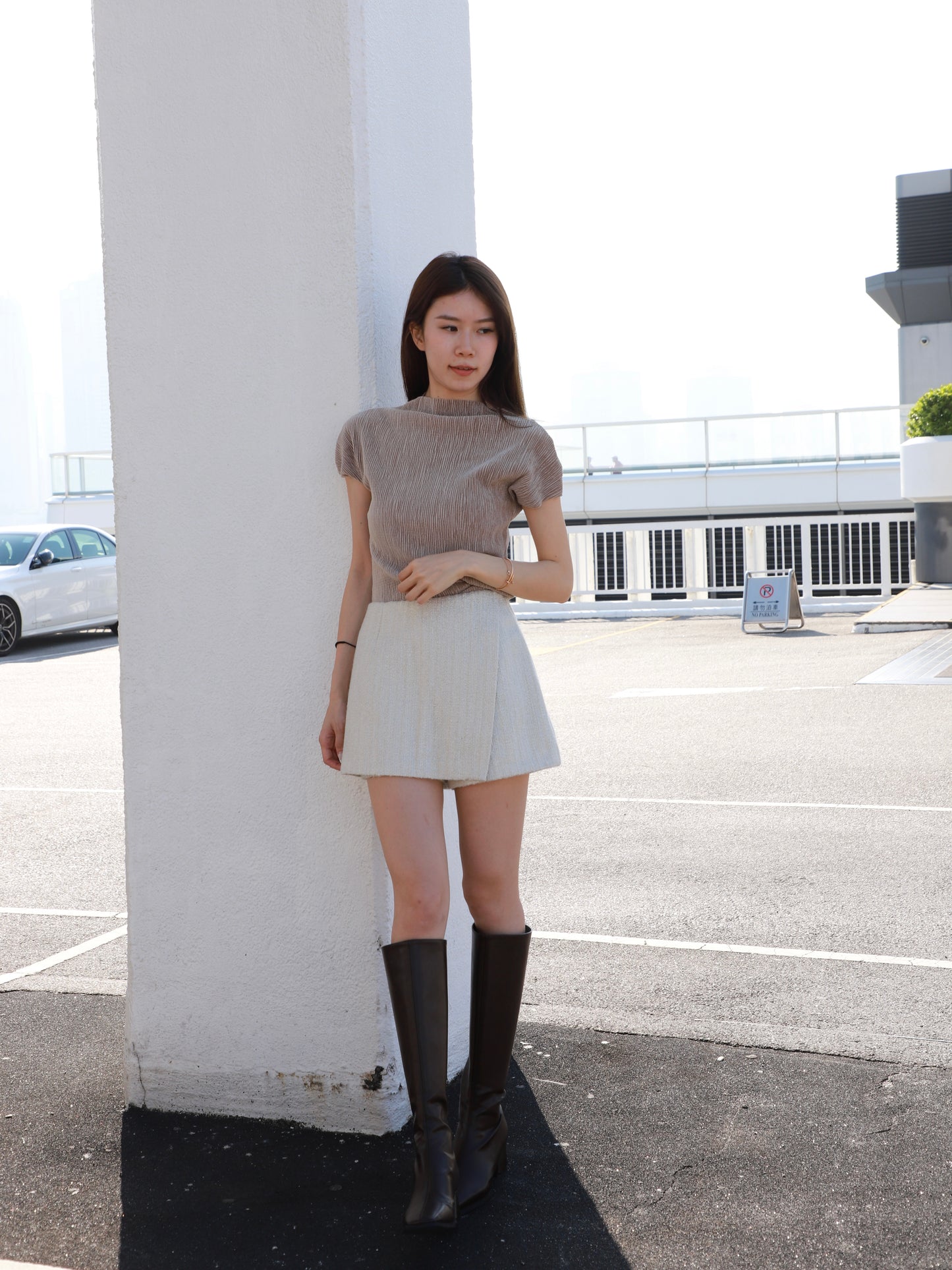 Turtle Neck Velvet T Top