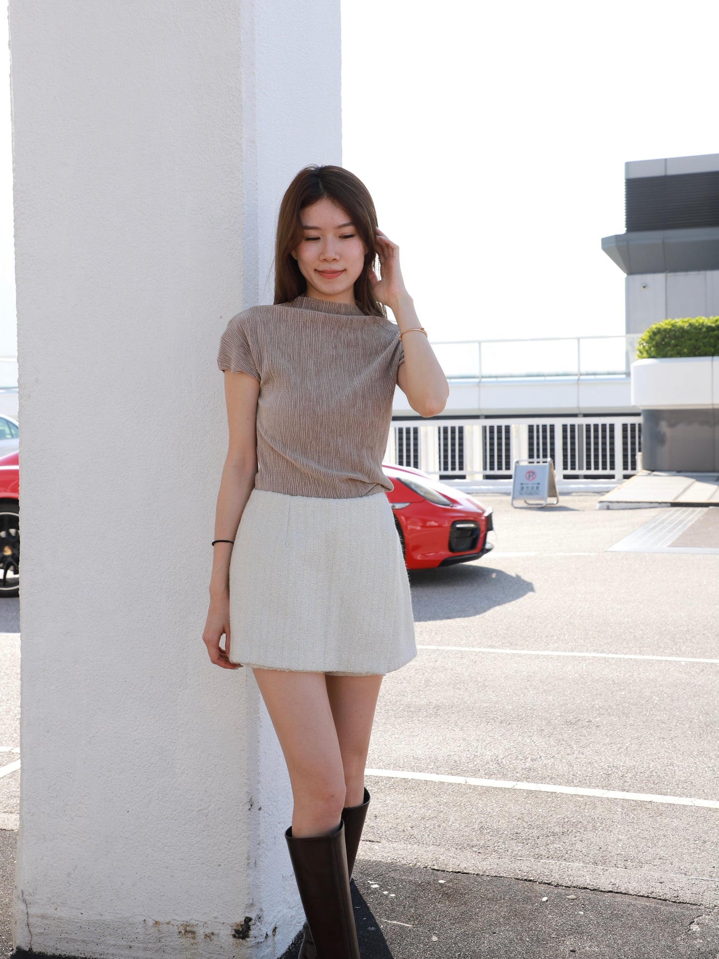 Turtle Neck Velvet T Top