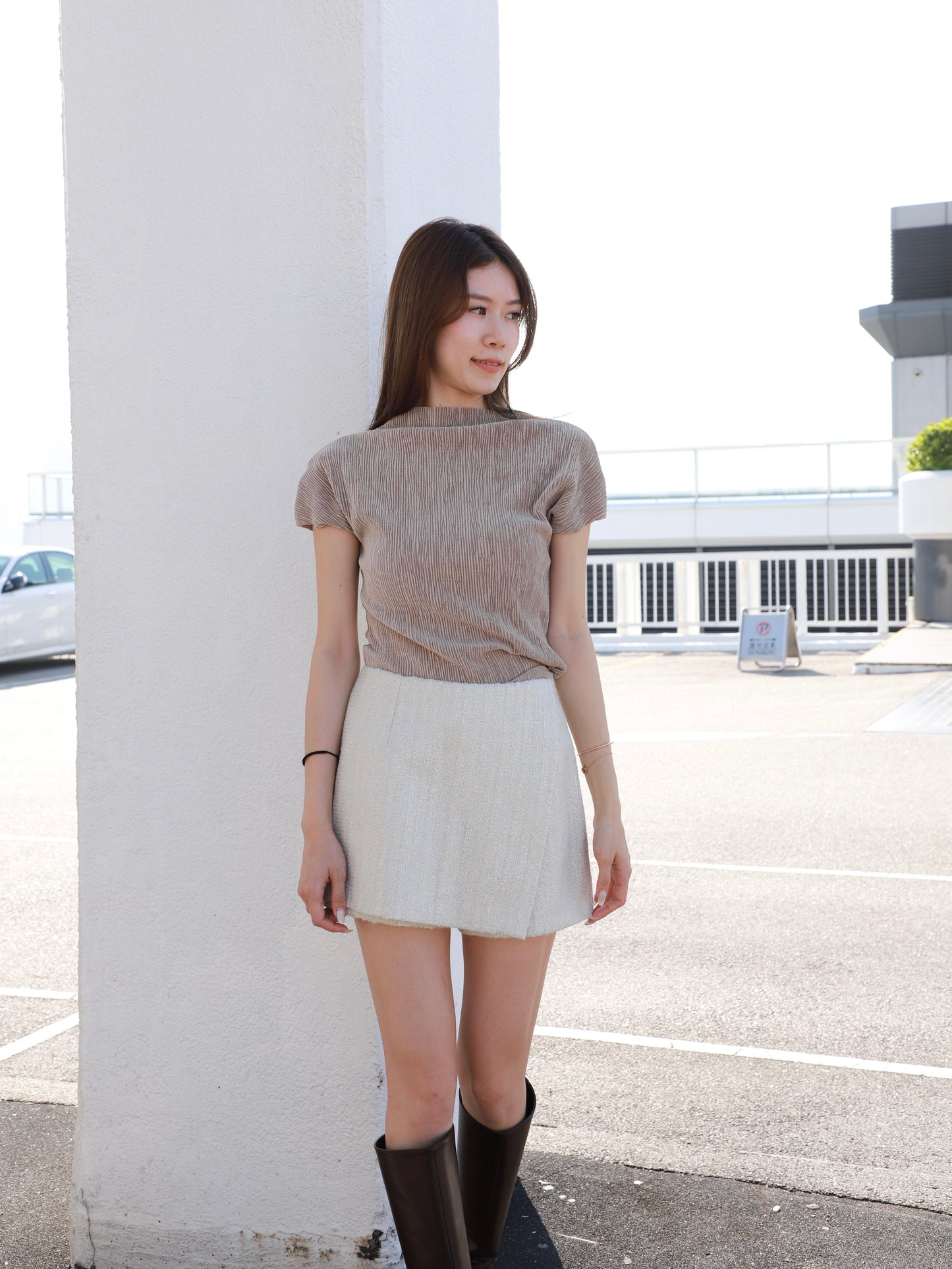 Turtle Neck Velvet T Top