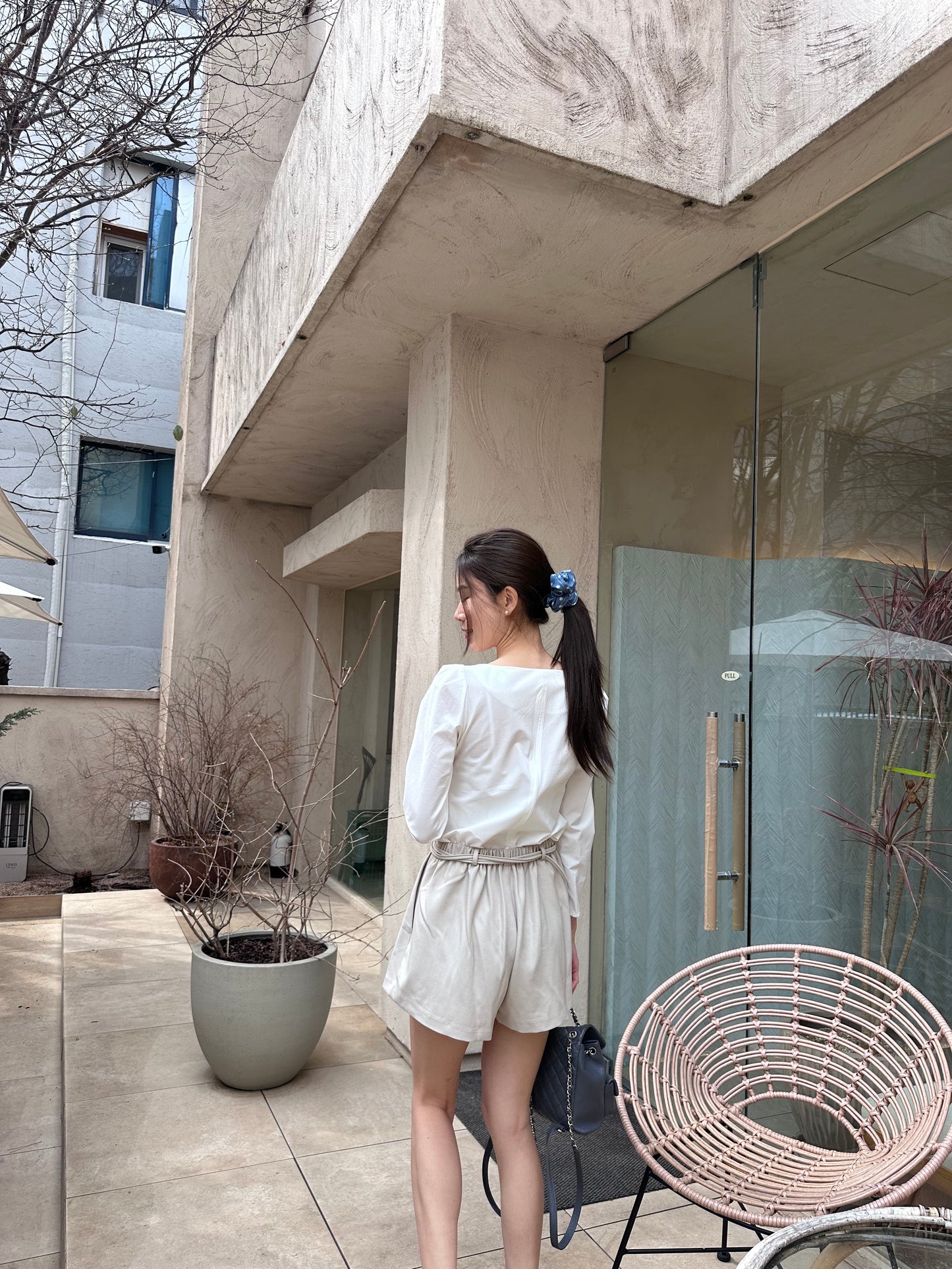 Cross V Smooth Shirt Top