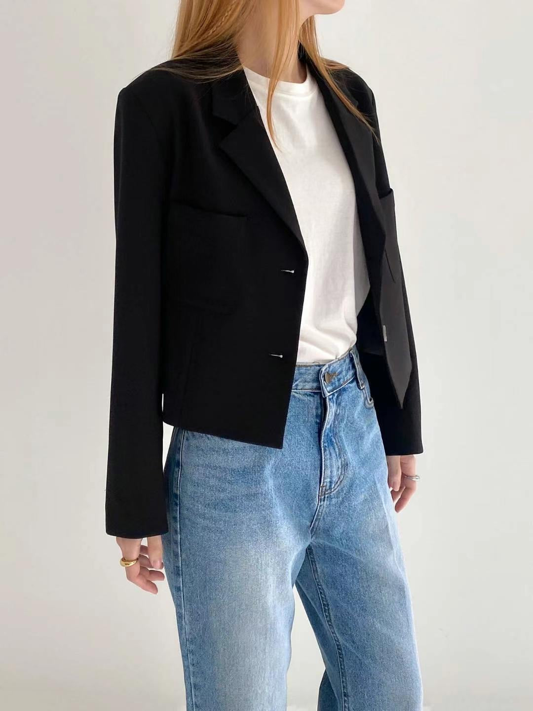 Cropped Basic Blazer