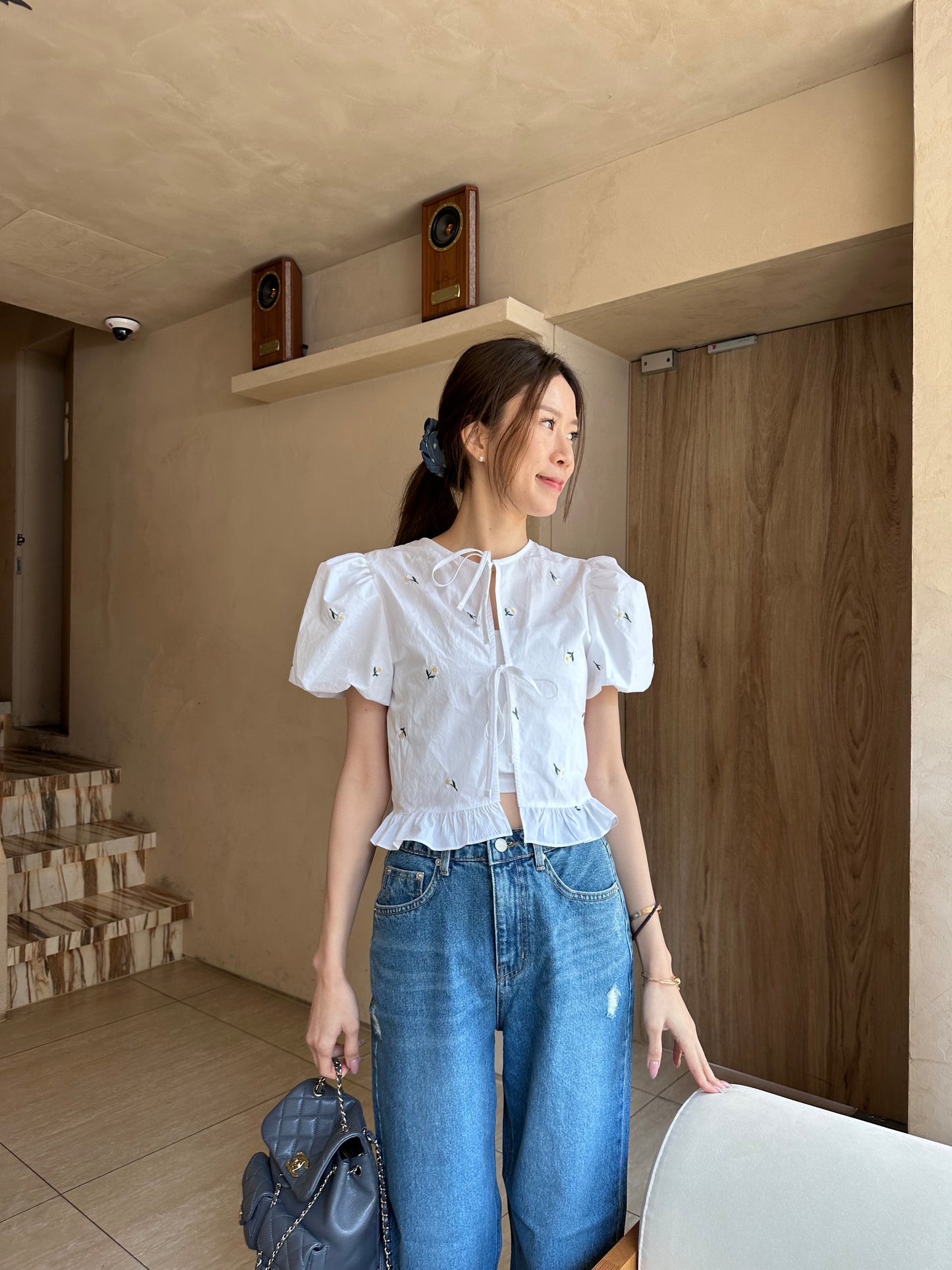 French Sunflower Shirt Top