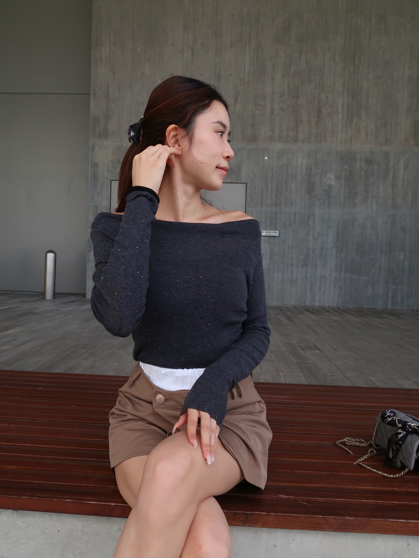 Bling Bling Wool Long Sleeves Top