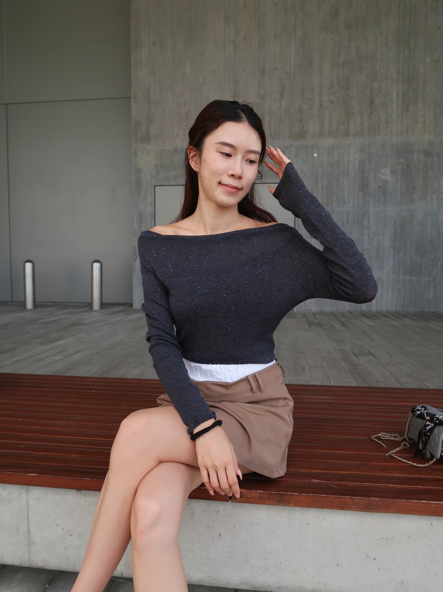 Bling Bling Wool Long Sleeves Top