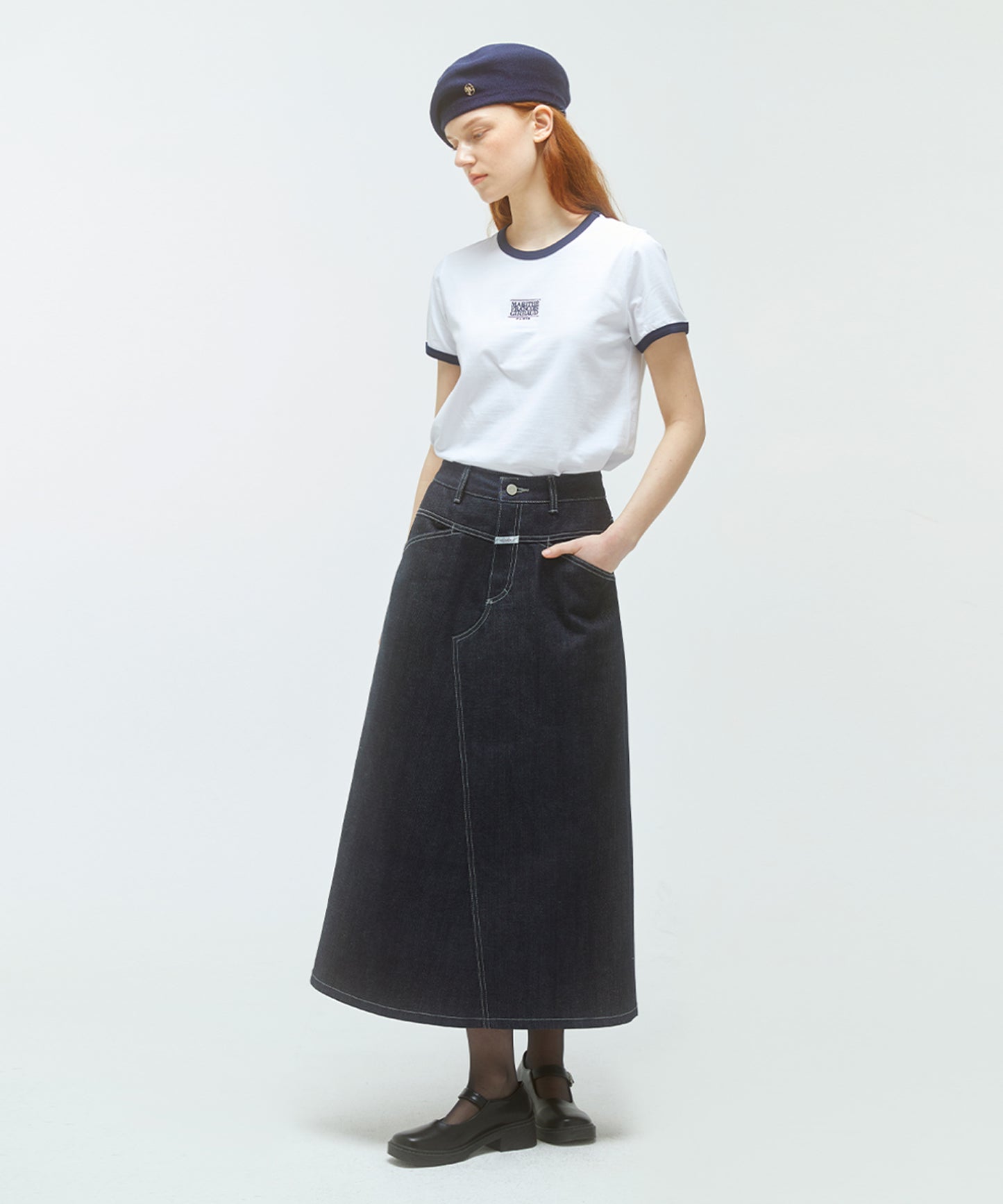 W CLASSIC LOGO RINGER TEE