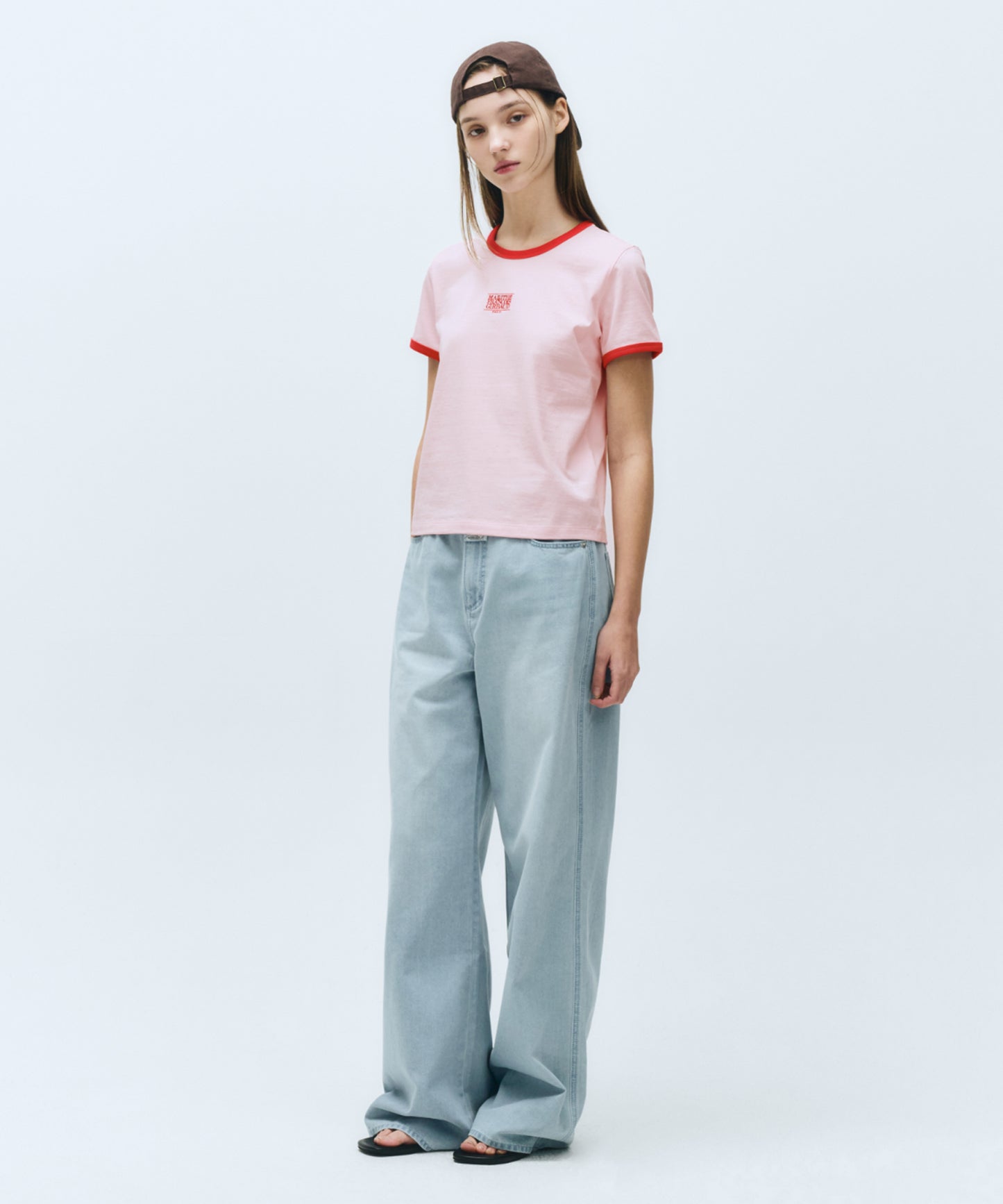 W CLASSIC LOGO RINGER TEE