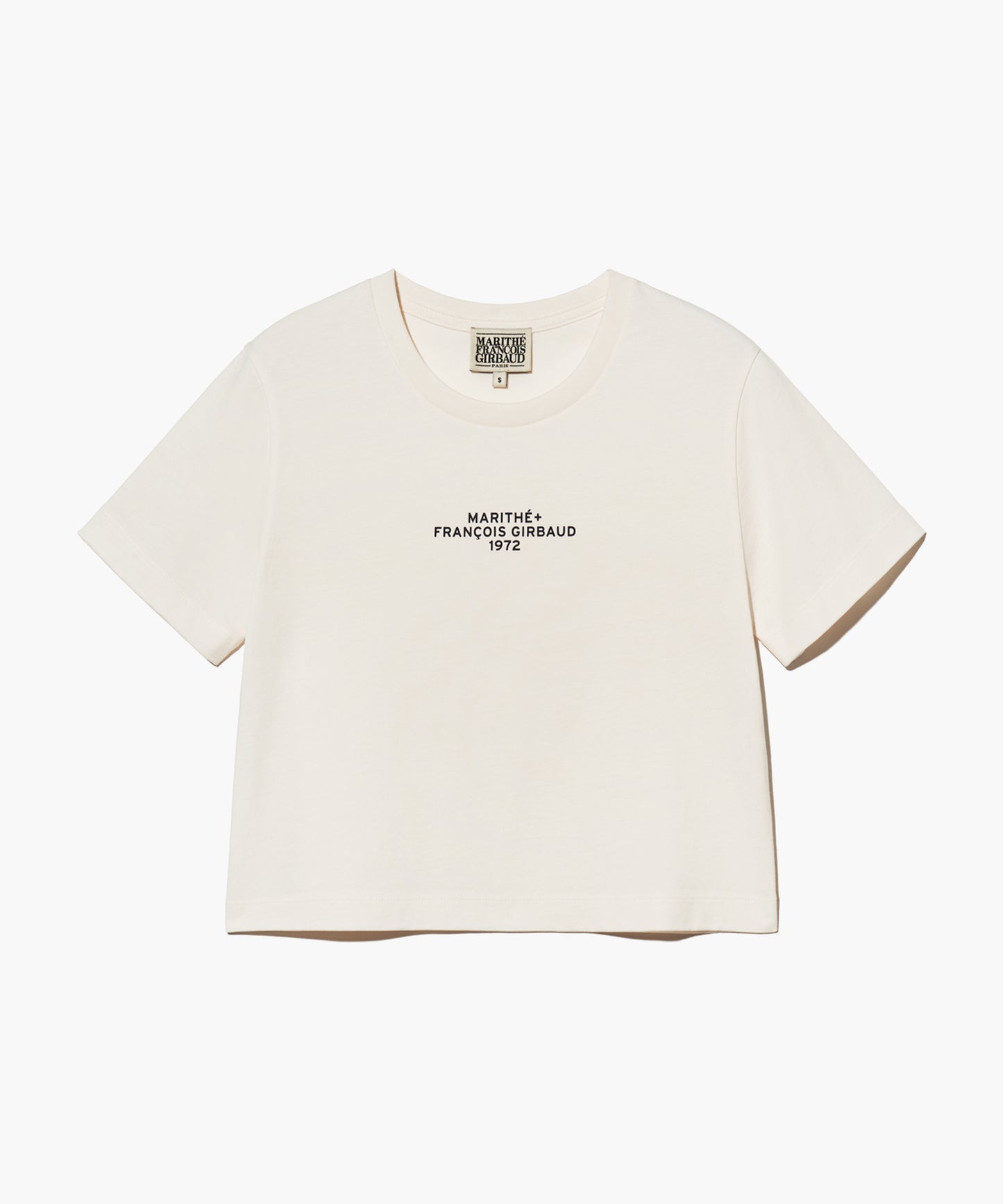 W LETTERING CROP TEE