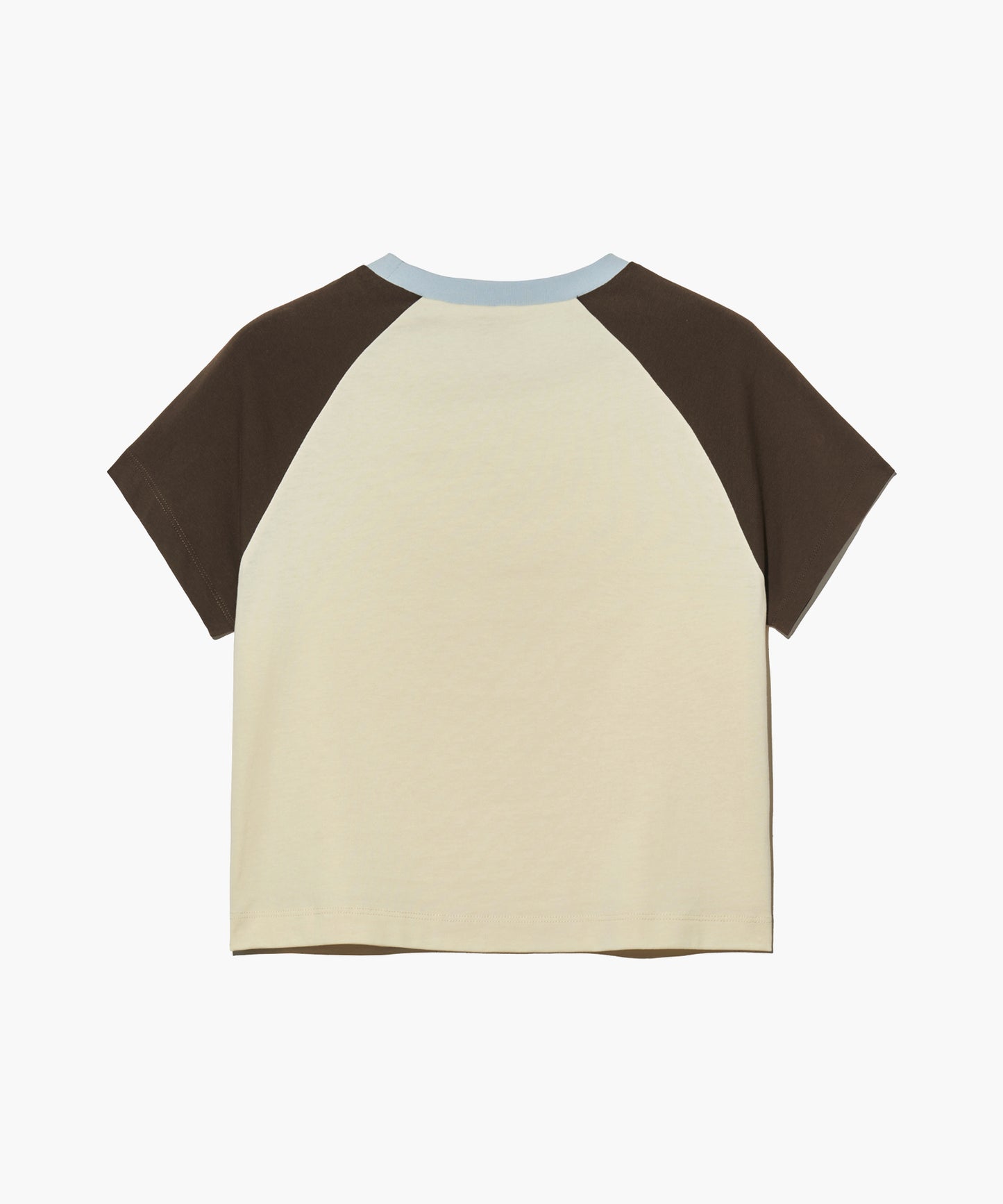 W 2-TONE RAGLAN CROP TEE
