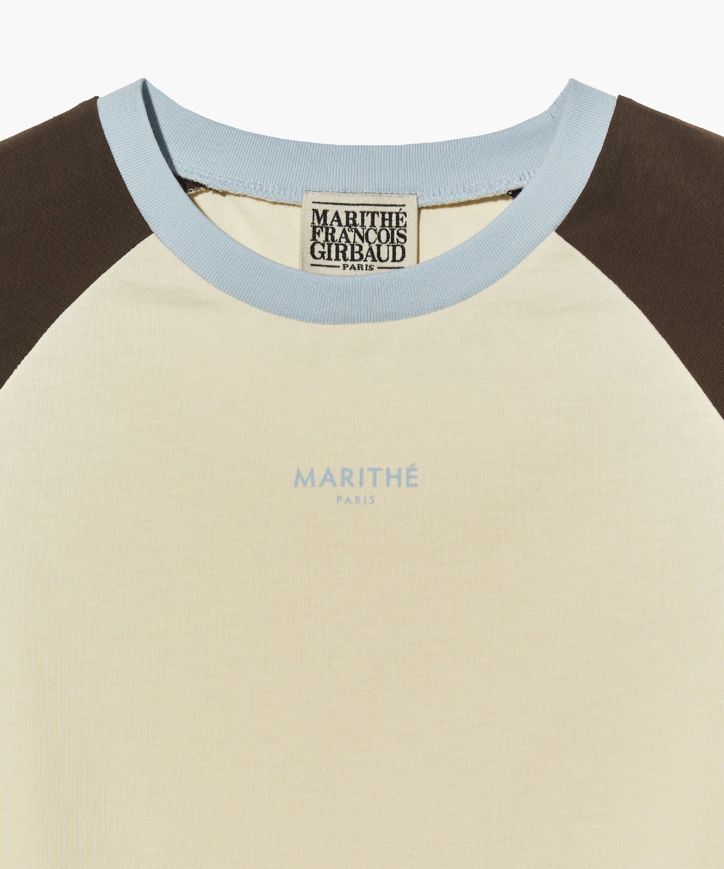 W 2-TONE RAGLAN CROP TEE