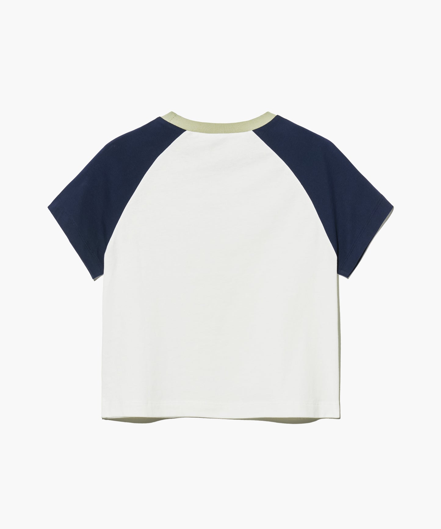 W 2-TONE RAGLAN CROP TEE