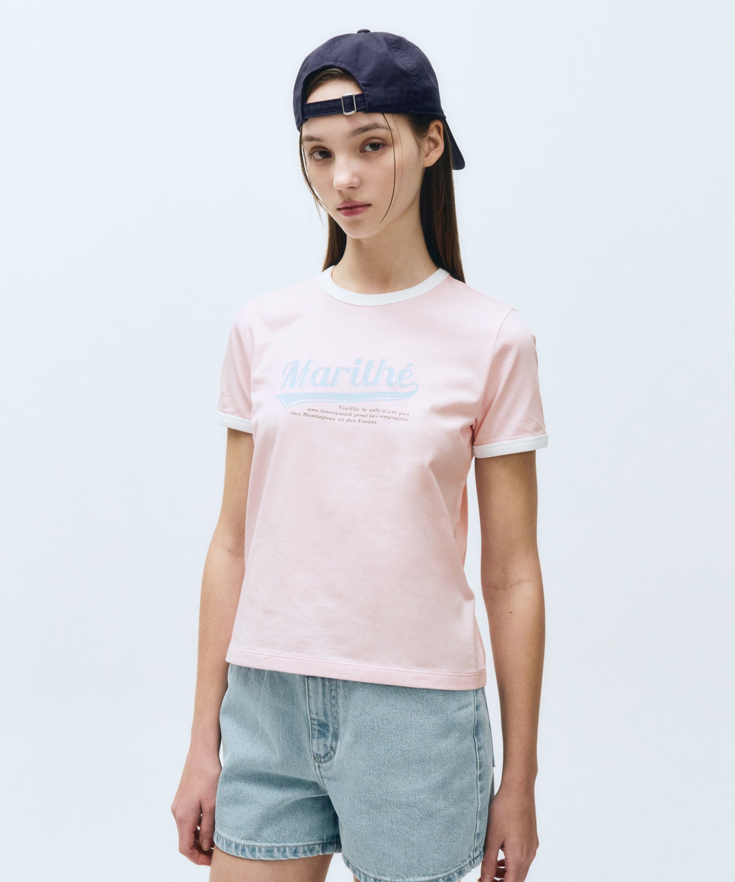 W VINTAGE BASEBALL RINGER TEE