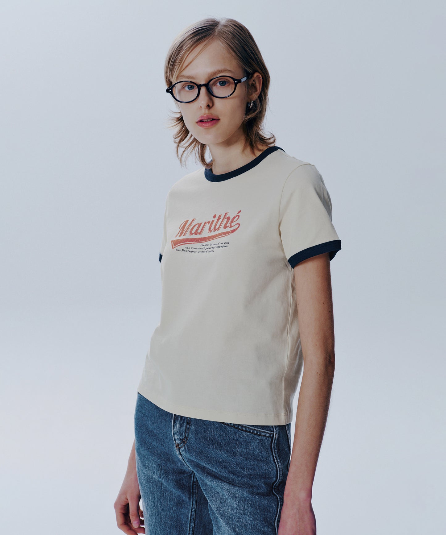 W VINTAGE BASEBALL RINGER TEE