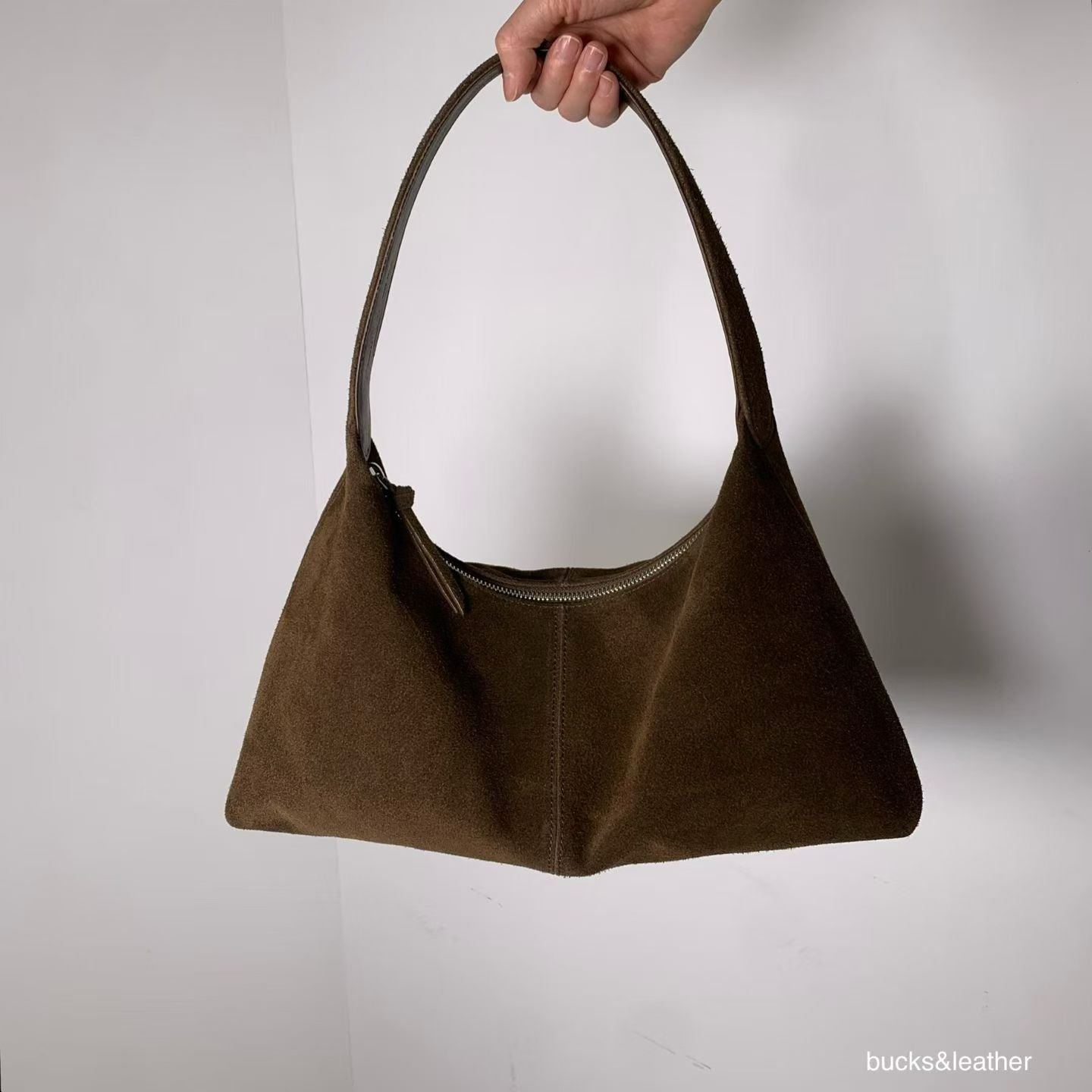Real Leather Triangle French Bag