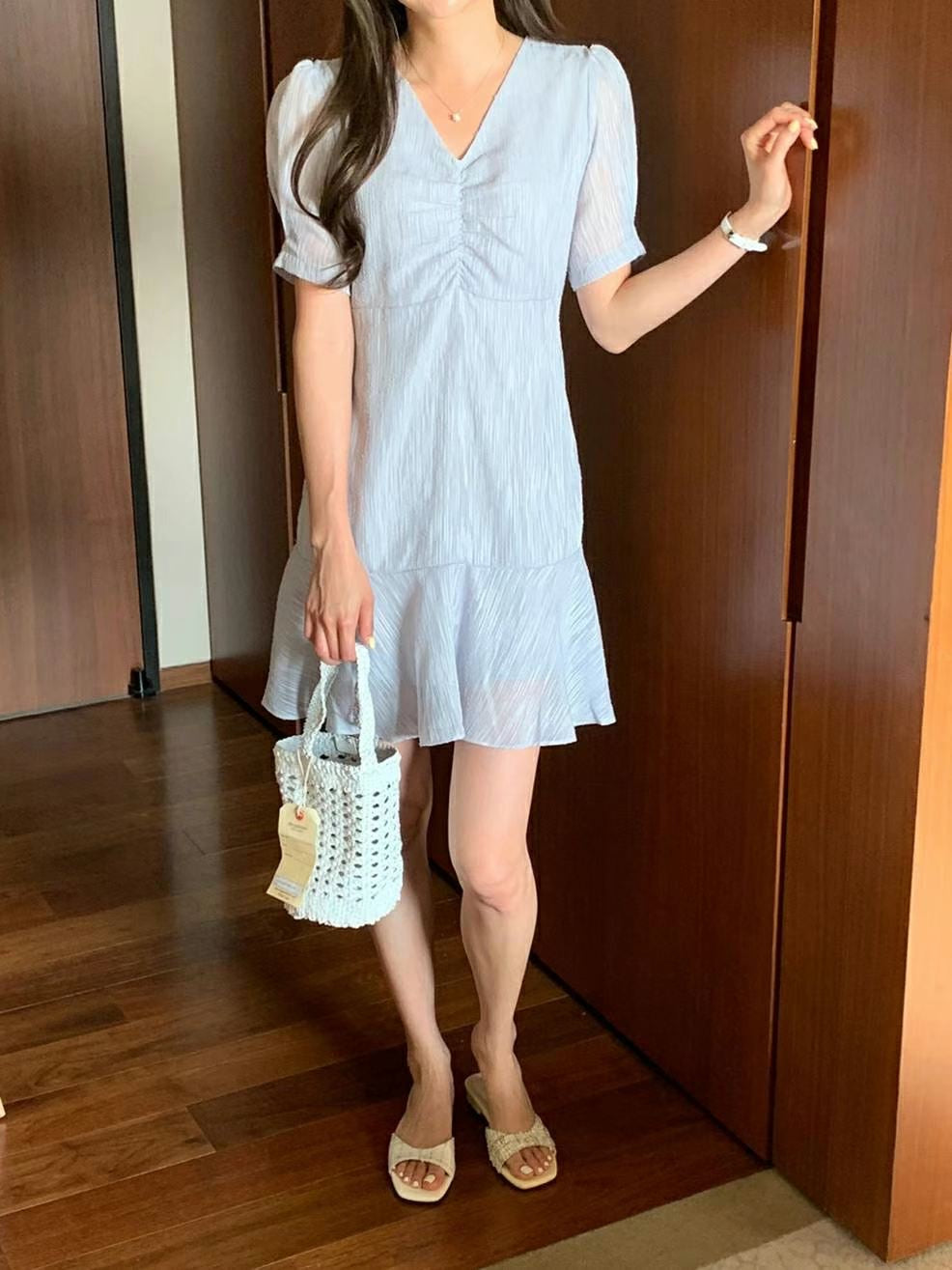 Shooting Star Tie Waist Mini Dress