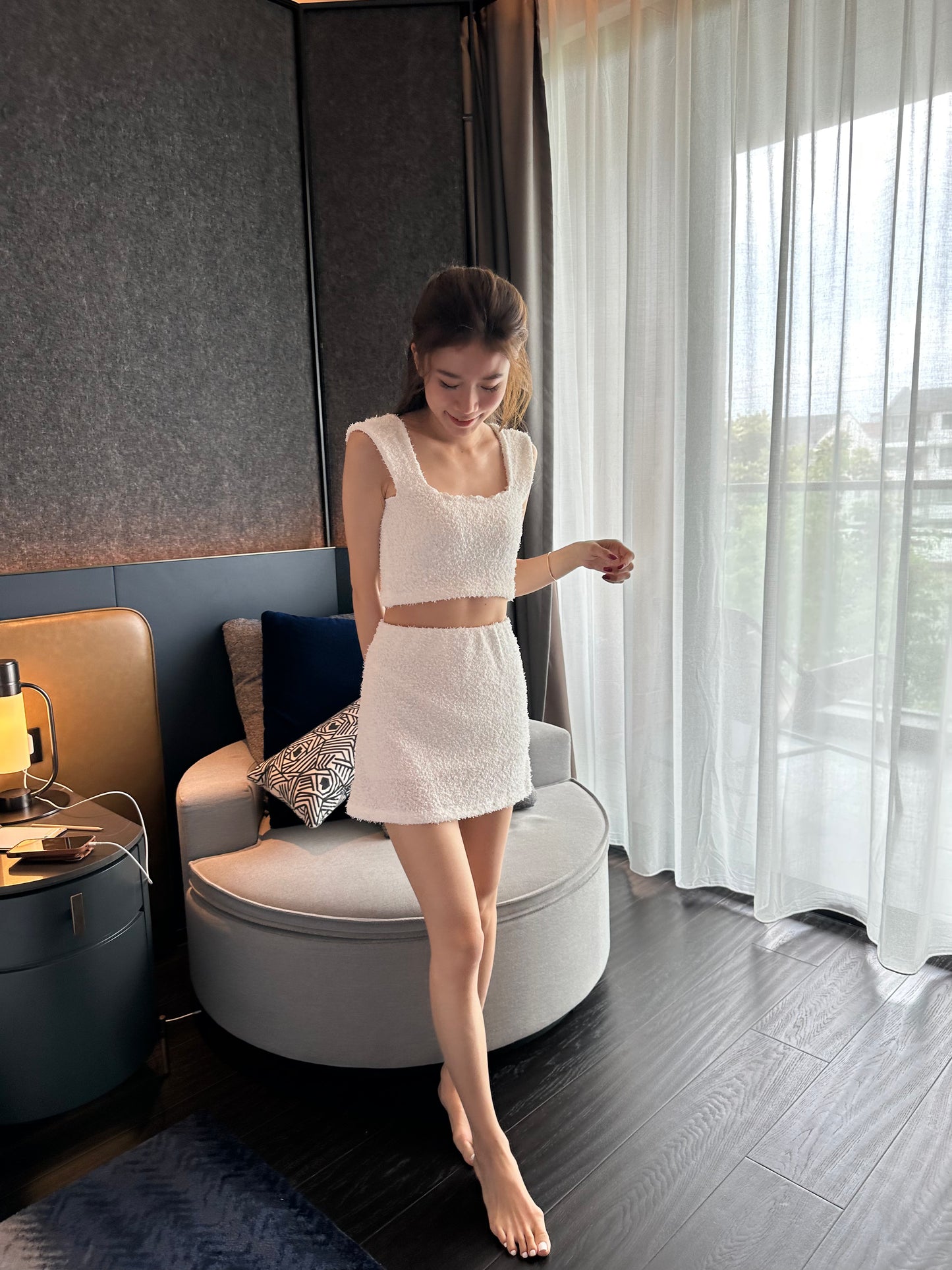 Towel Tank Top & Skirt Set