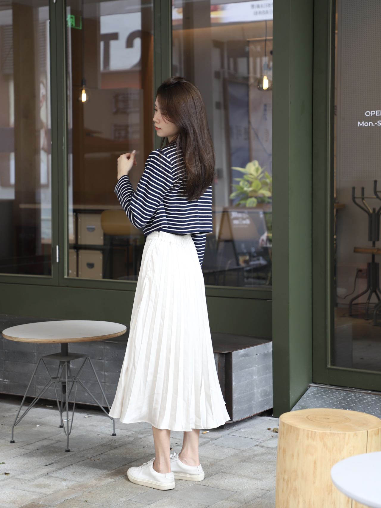 Striped & Gold Button Cardigan