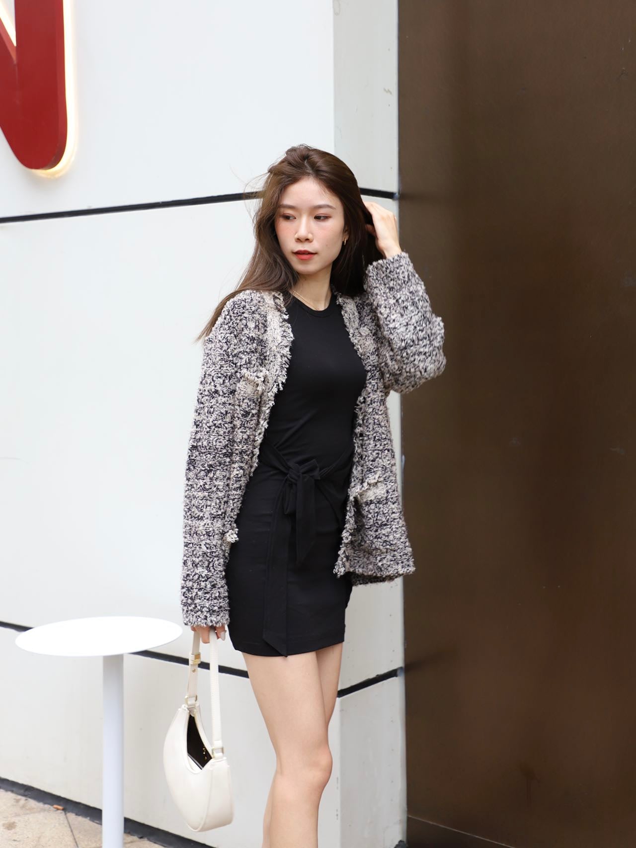 Tweed Oversized Cardigan