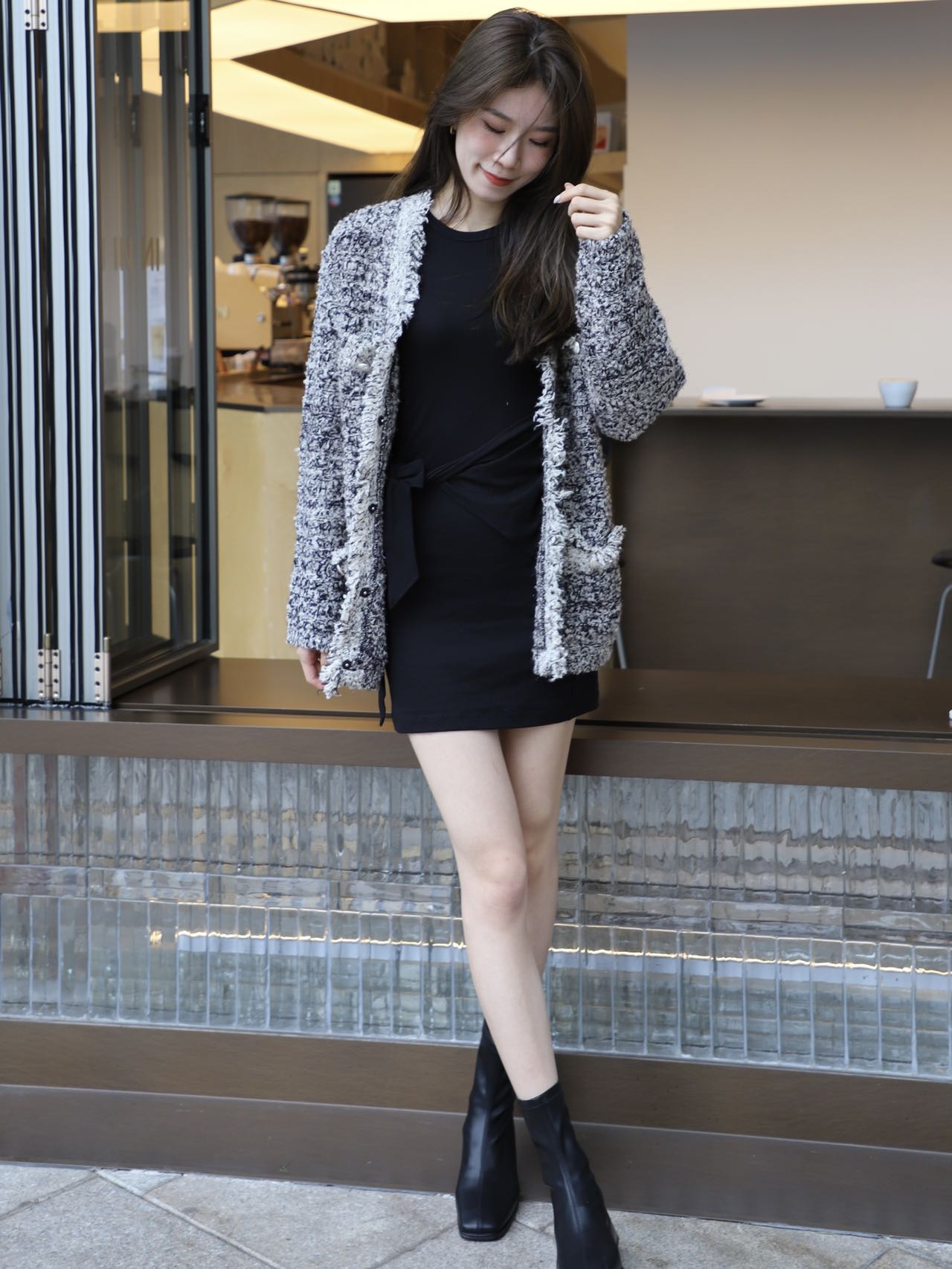 Tweed Oversized Cardigan