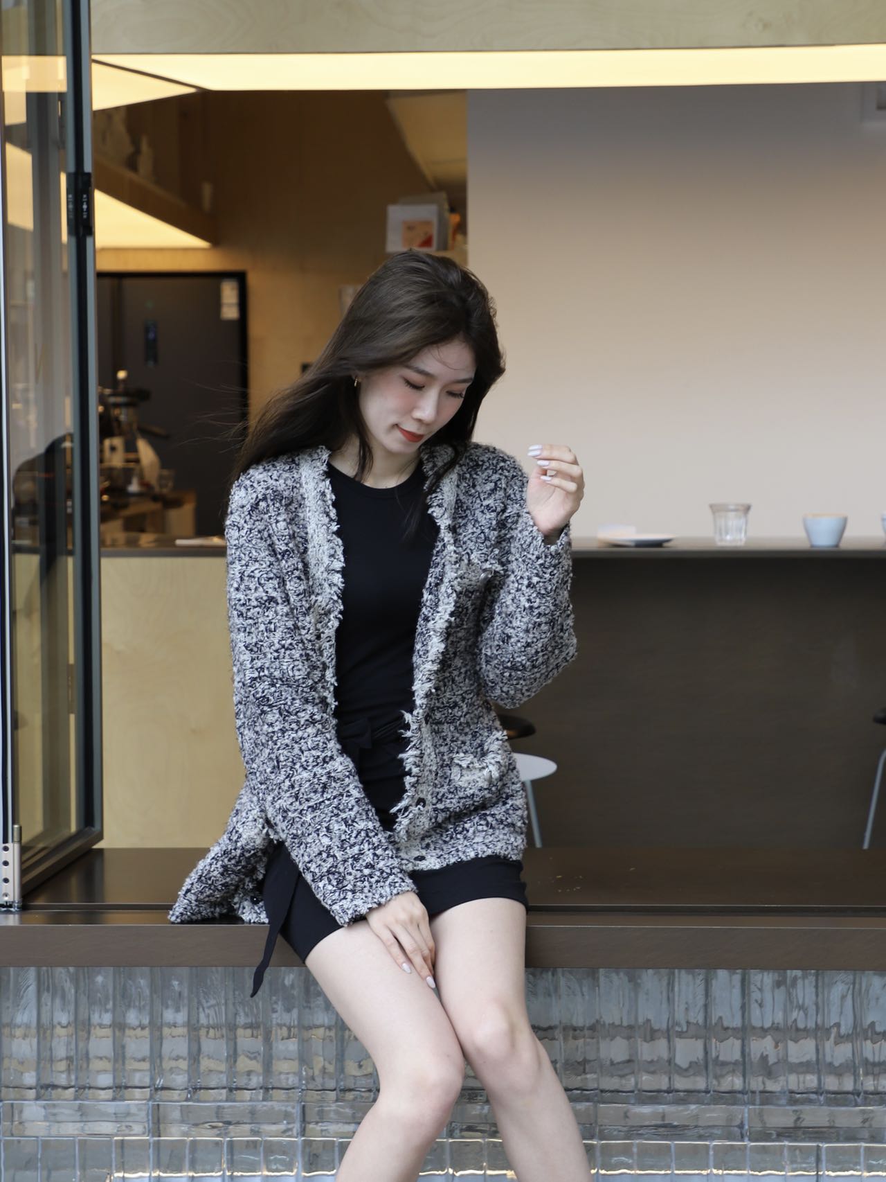 Tweed Oversized Cardigan