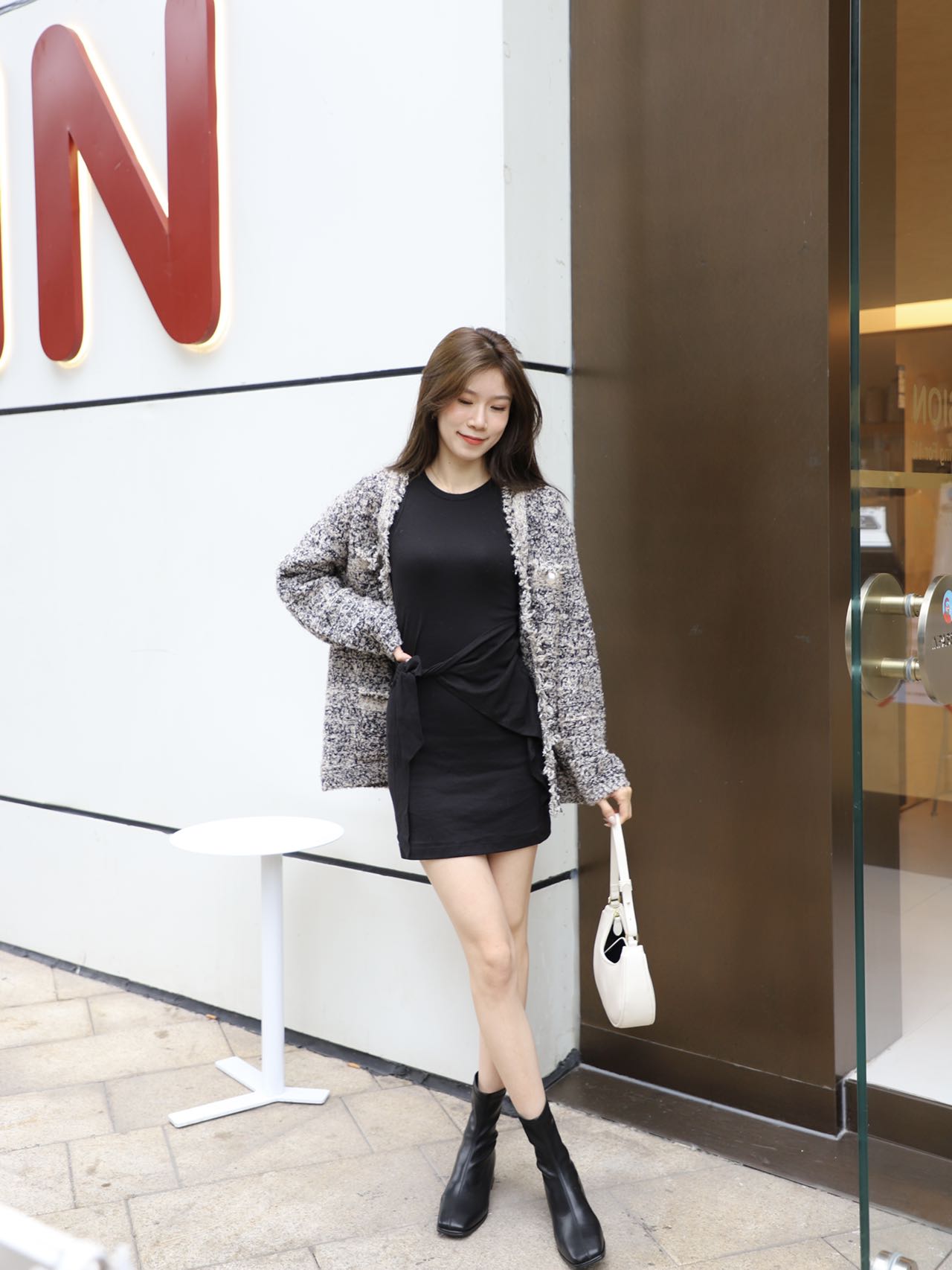Tweed Oversized Cardigan