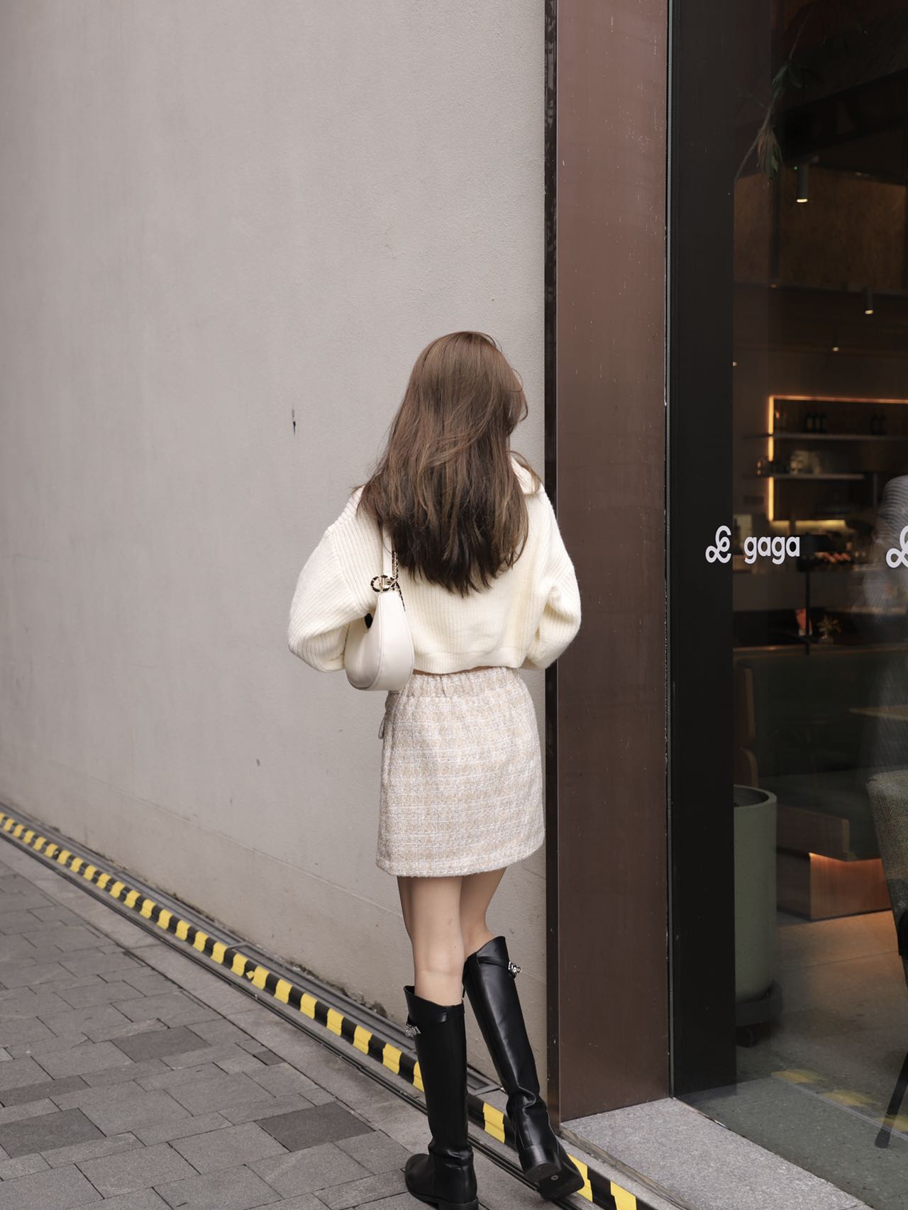 Zip Up Collar Neck Long Sleeves Sweater