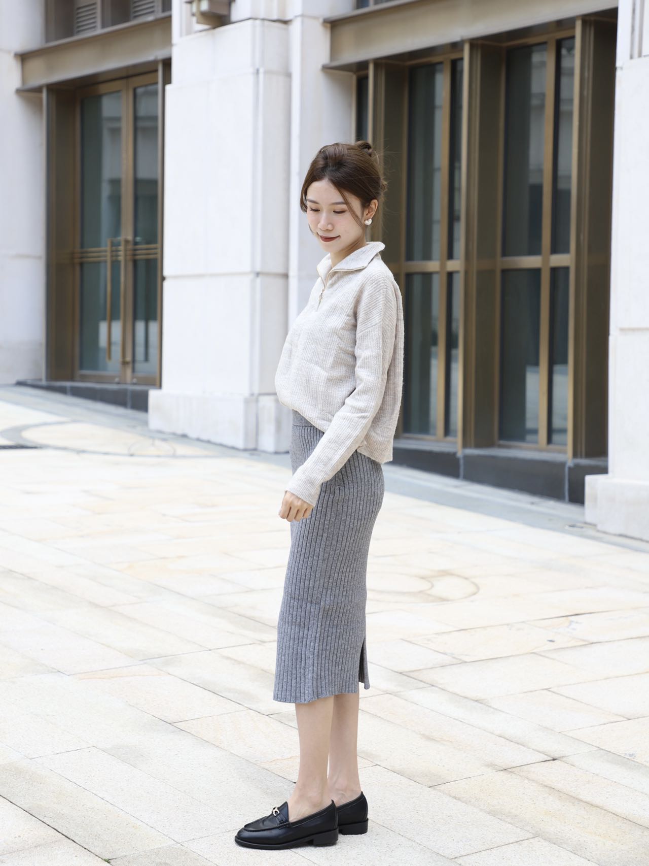Knitted Tight Pencil Maxi Skirt