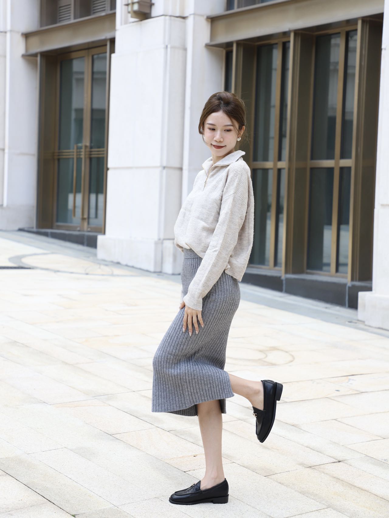 Knitted Tight Pencil Maxi Skirt