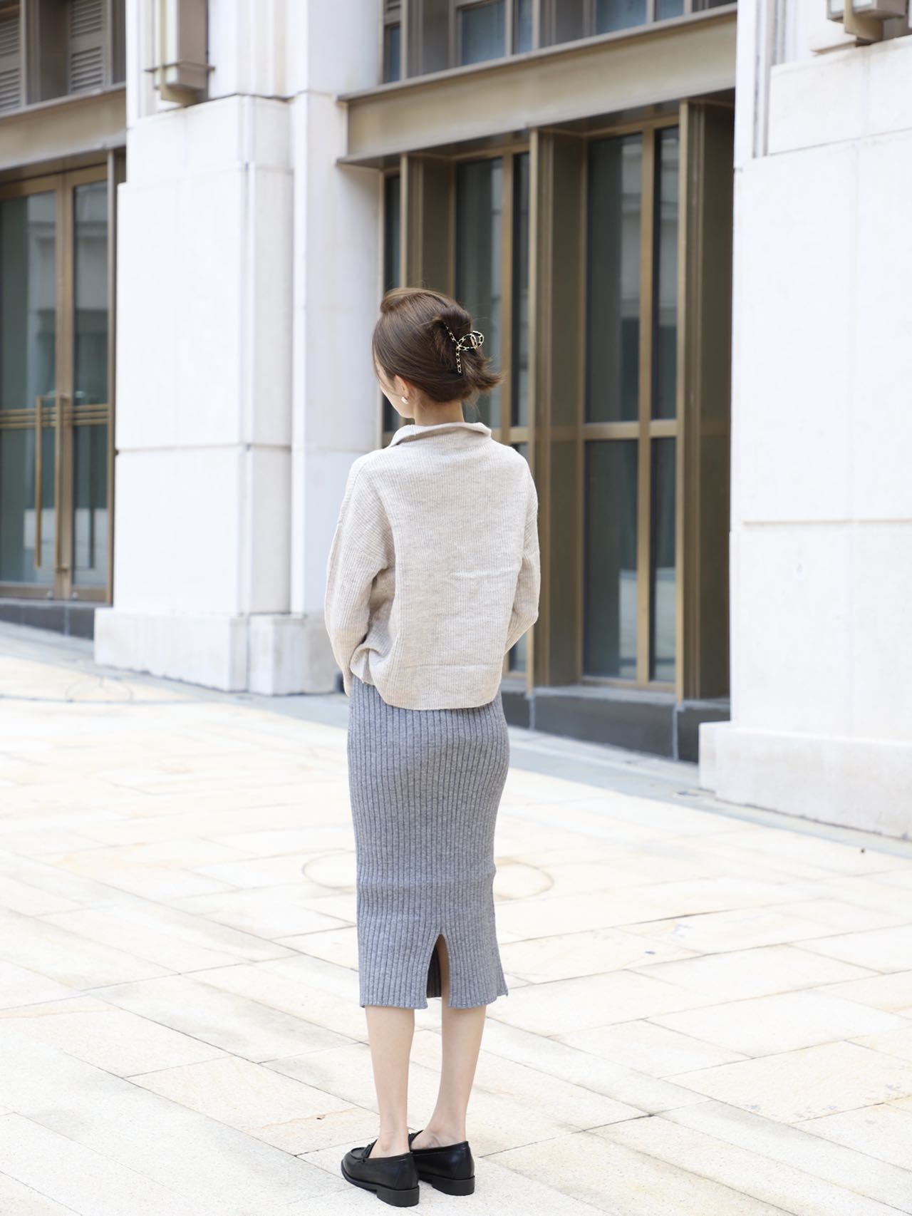 Knitted Tight Pencil Maxi Skirt