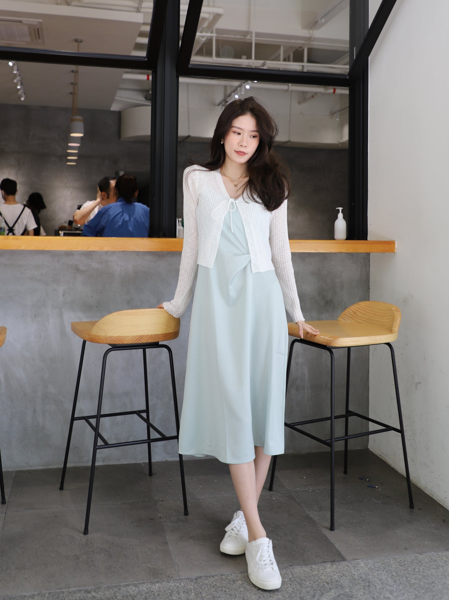 Small Knot Silk Maxi Dress
