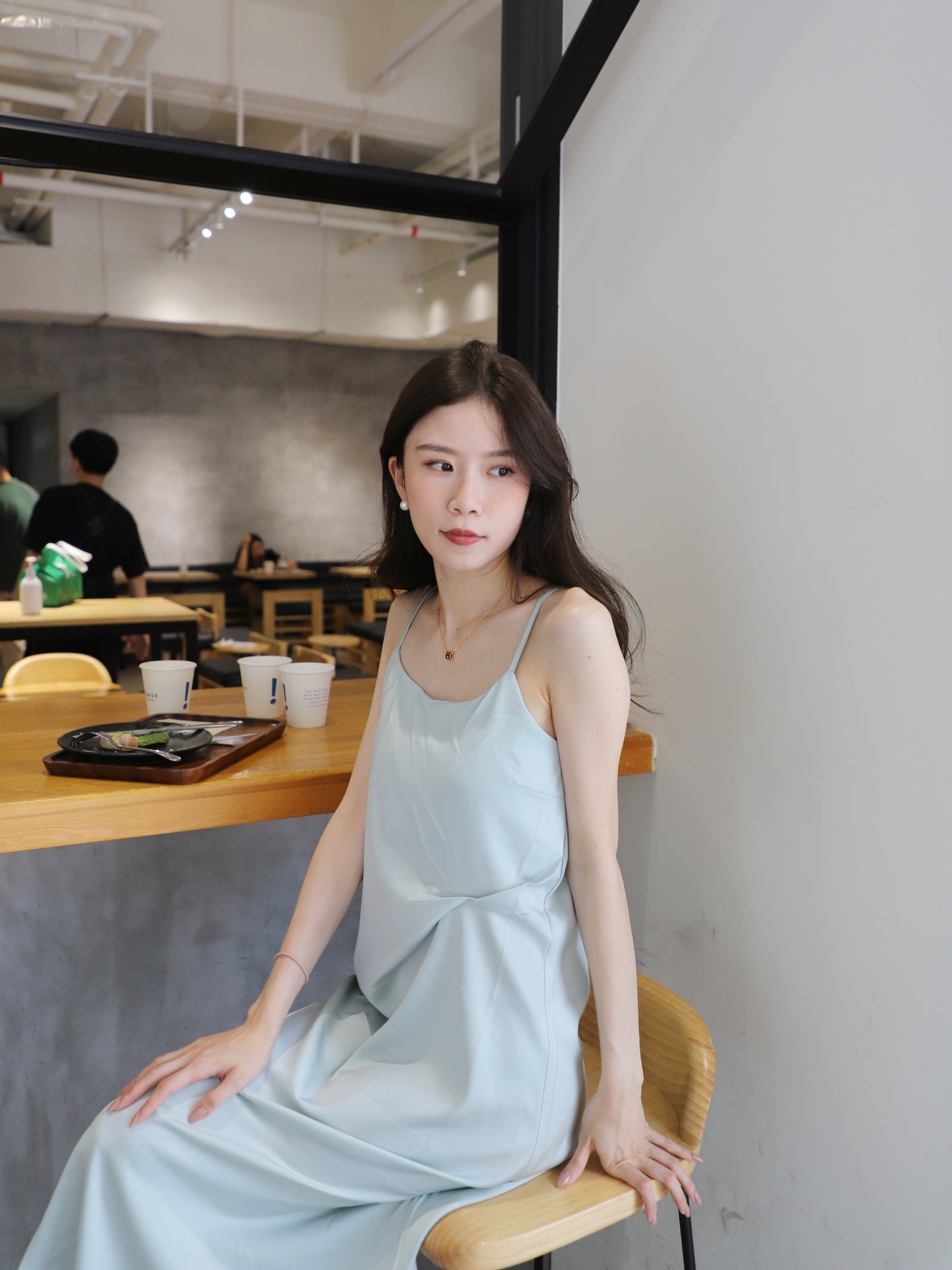 Small Knot Silk Maxi Dress