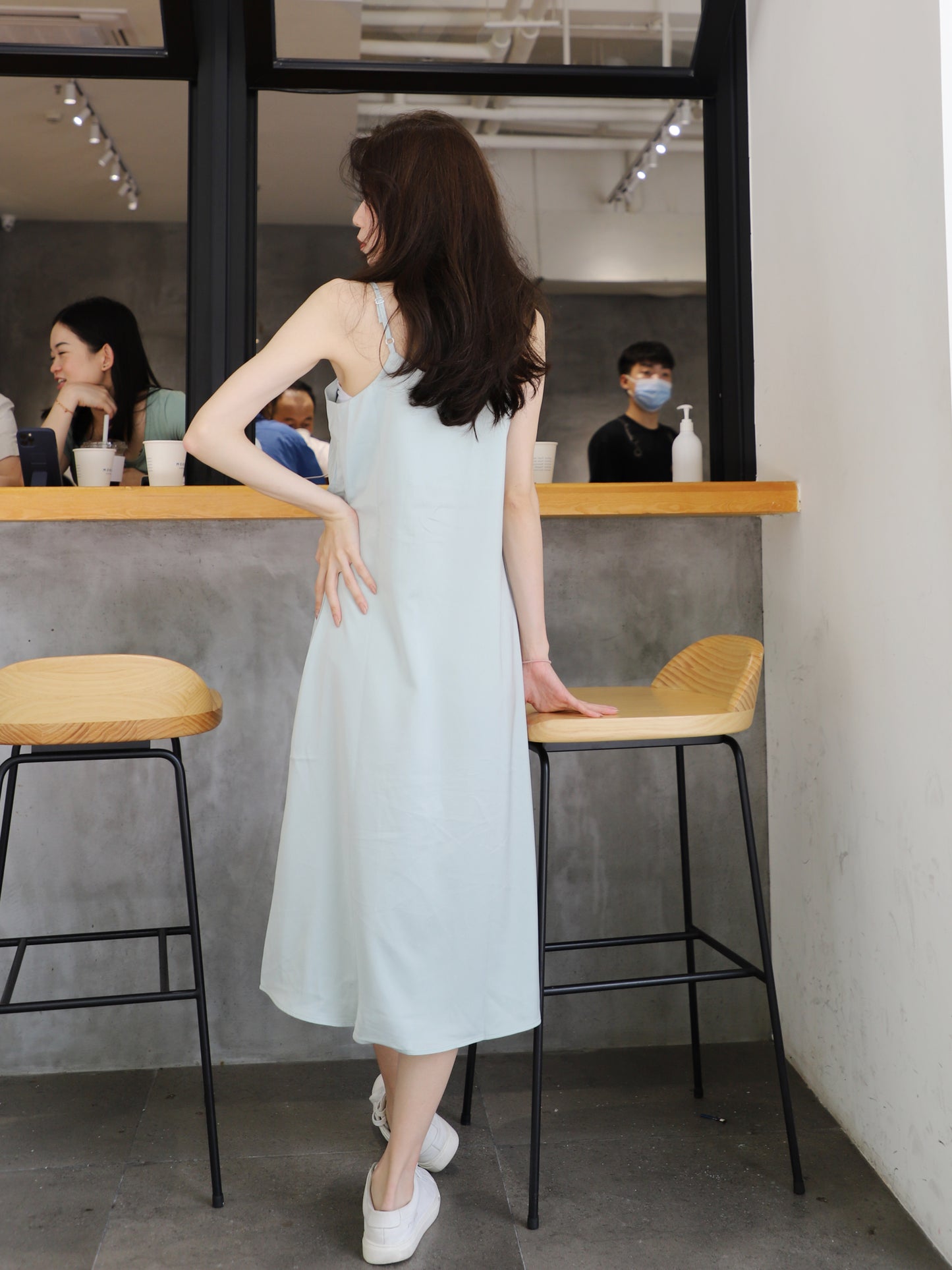 Small Knot Silk Maxi Dress