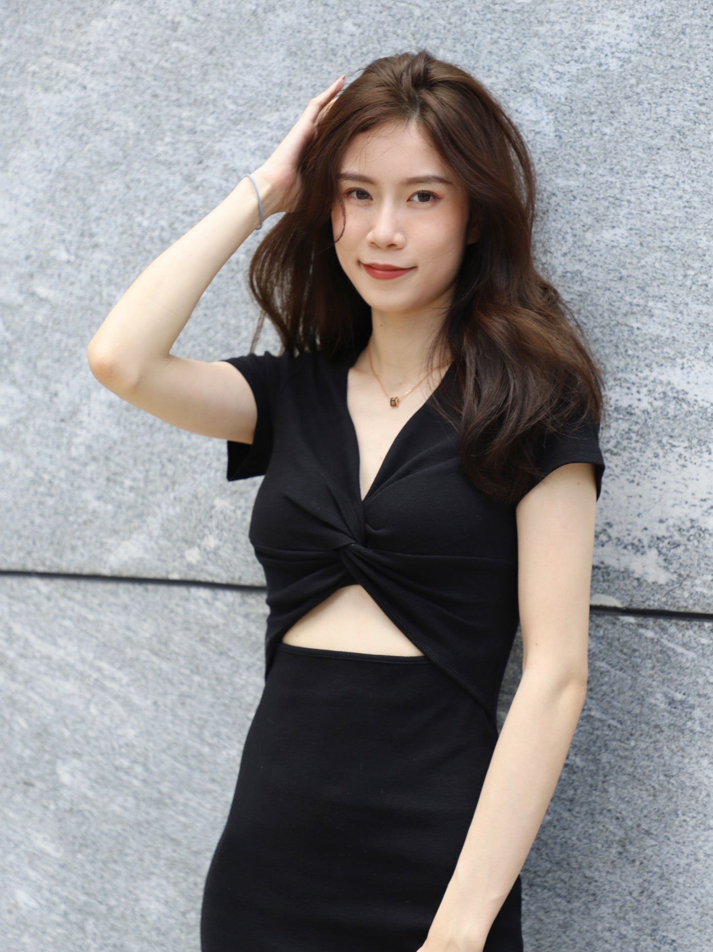 Chest Tied Mini Dress