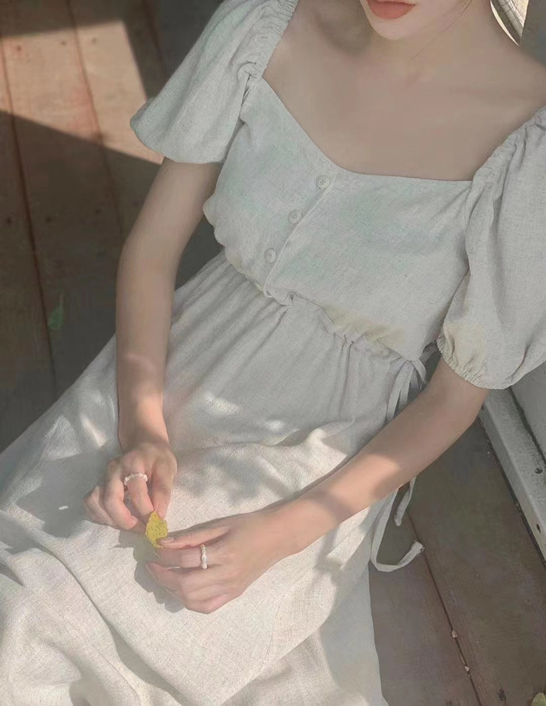 2 Styles Linen Midi Dress