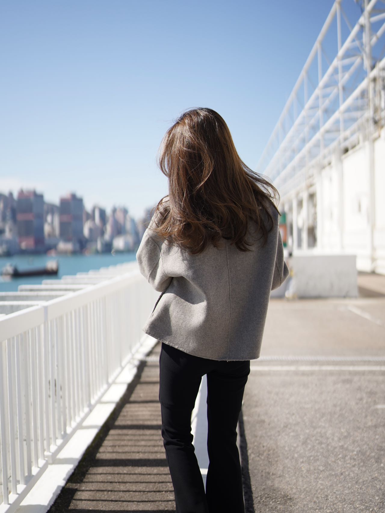 Collar Neck Designed Wool Jacket