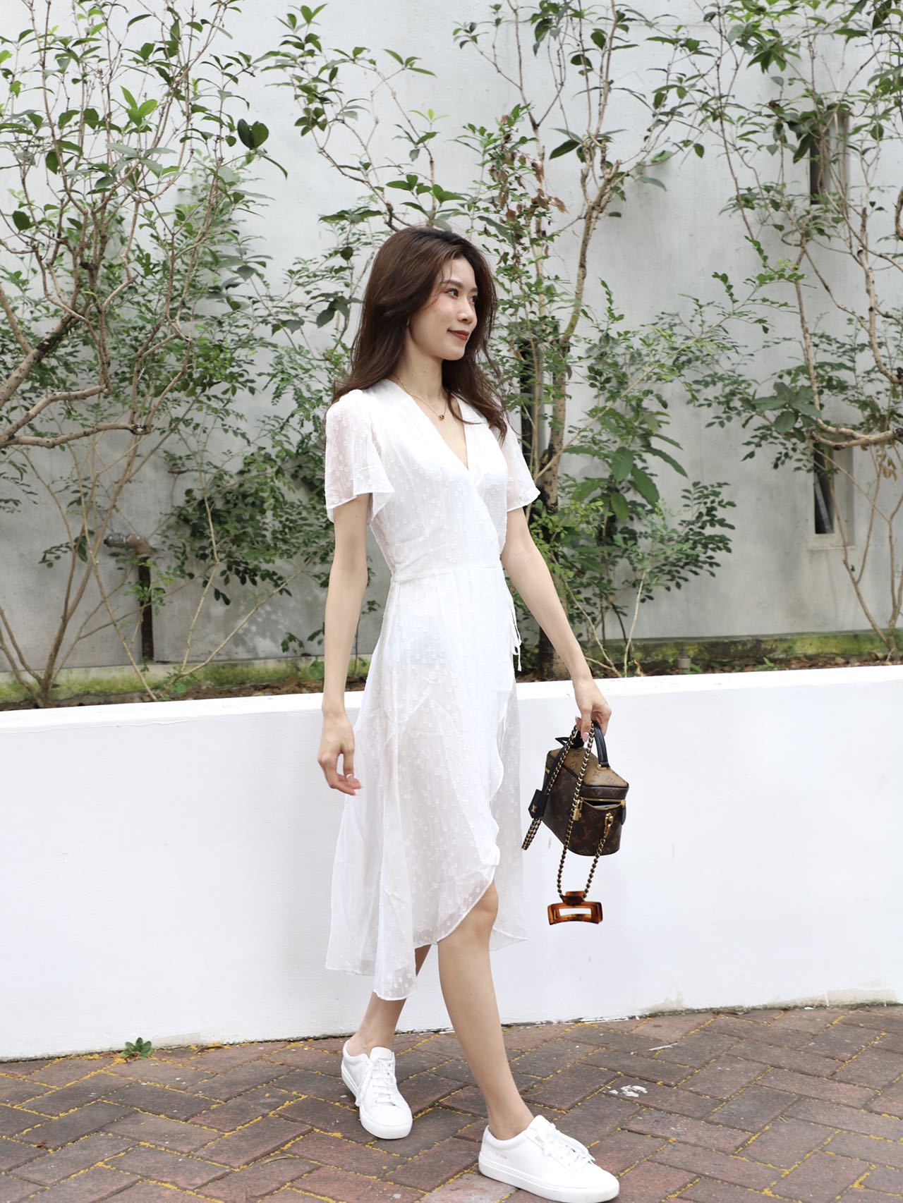 V neck Wrap Maxi Dress