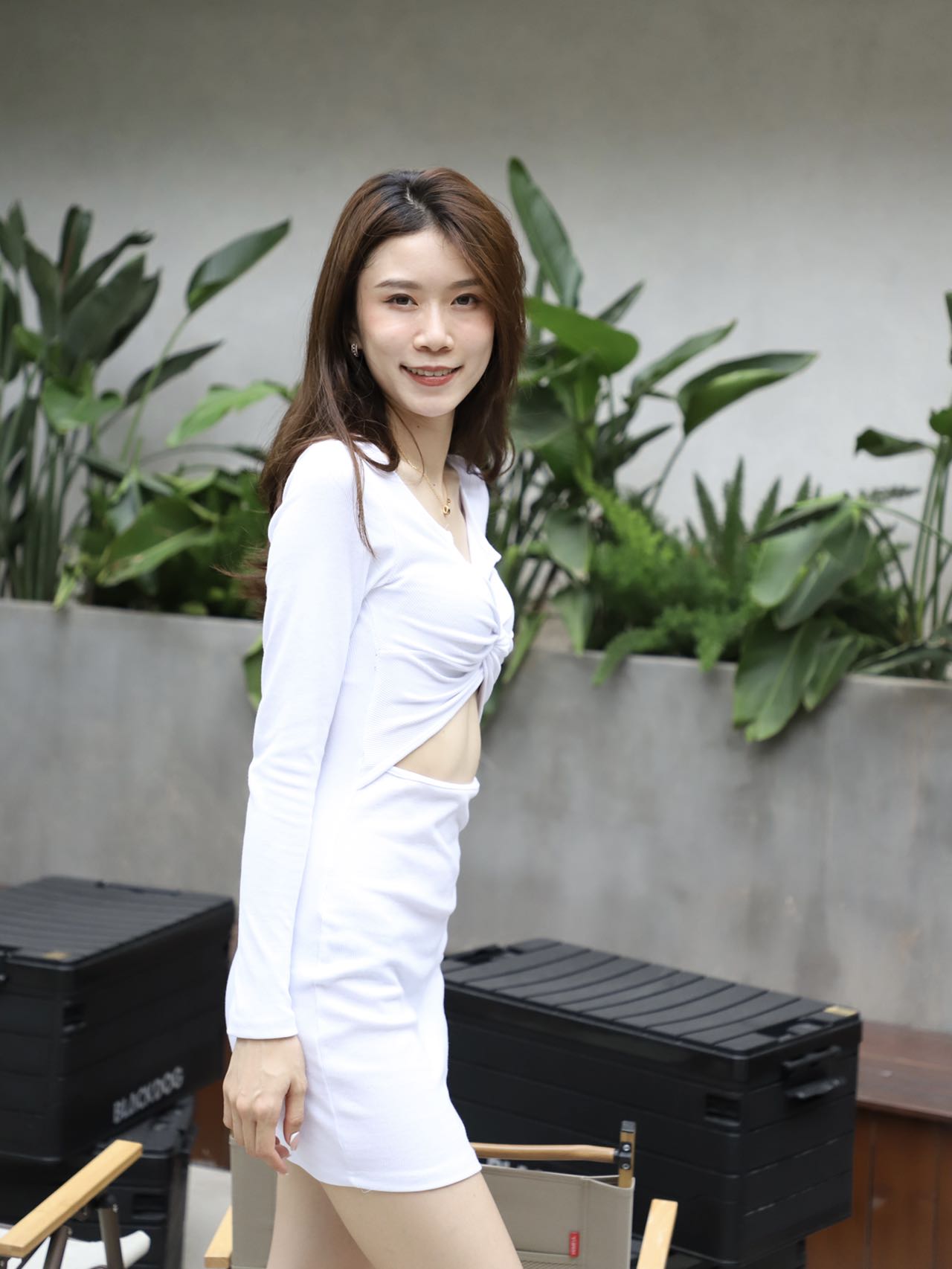 Chest Tied Mini Dress
