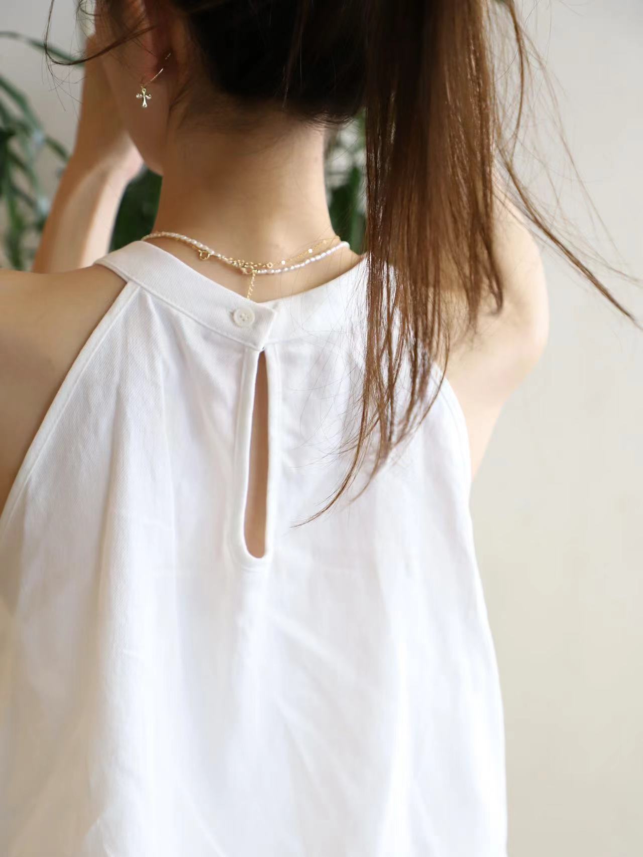 Crewneck Linen Tank Top & Shorts Set