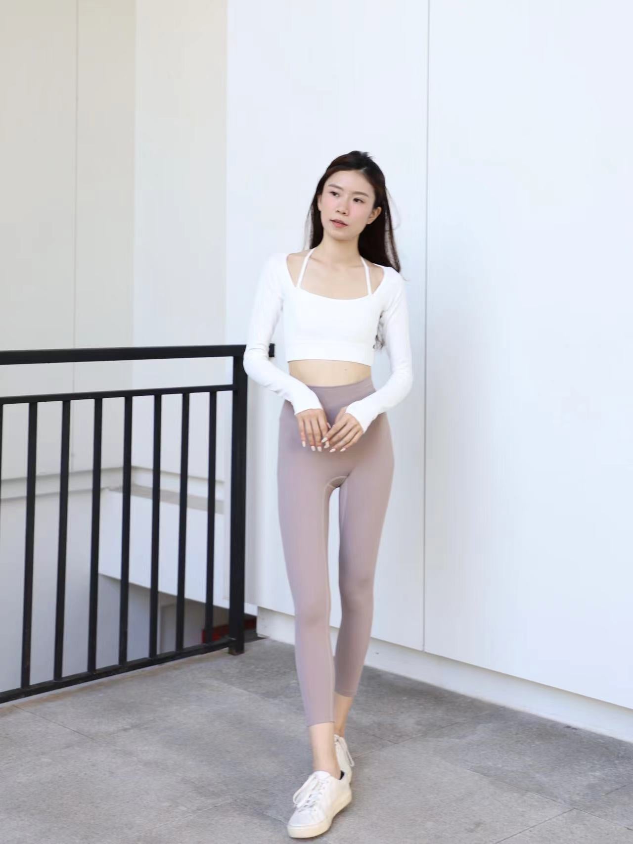 AS Active Long Sleeves with Strap Sports Bra