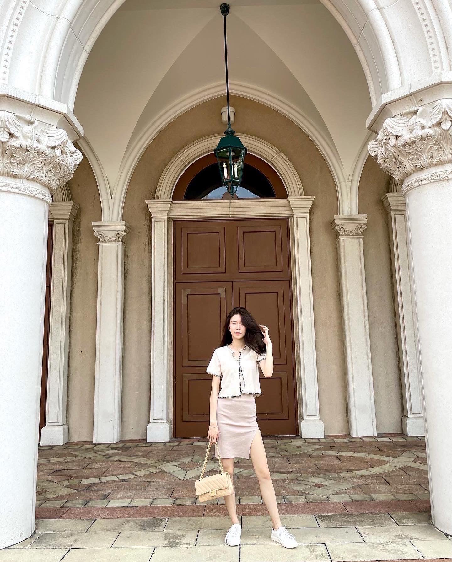 Knit Slit Office Skirt