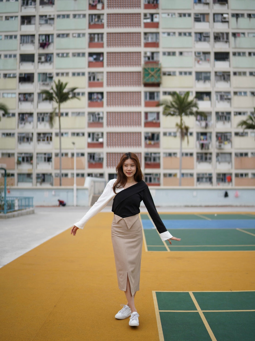 Flip & Slit Pencil Maxi Skirt