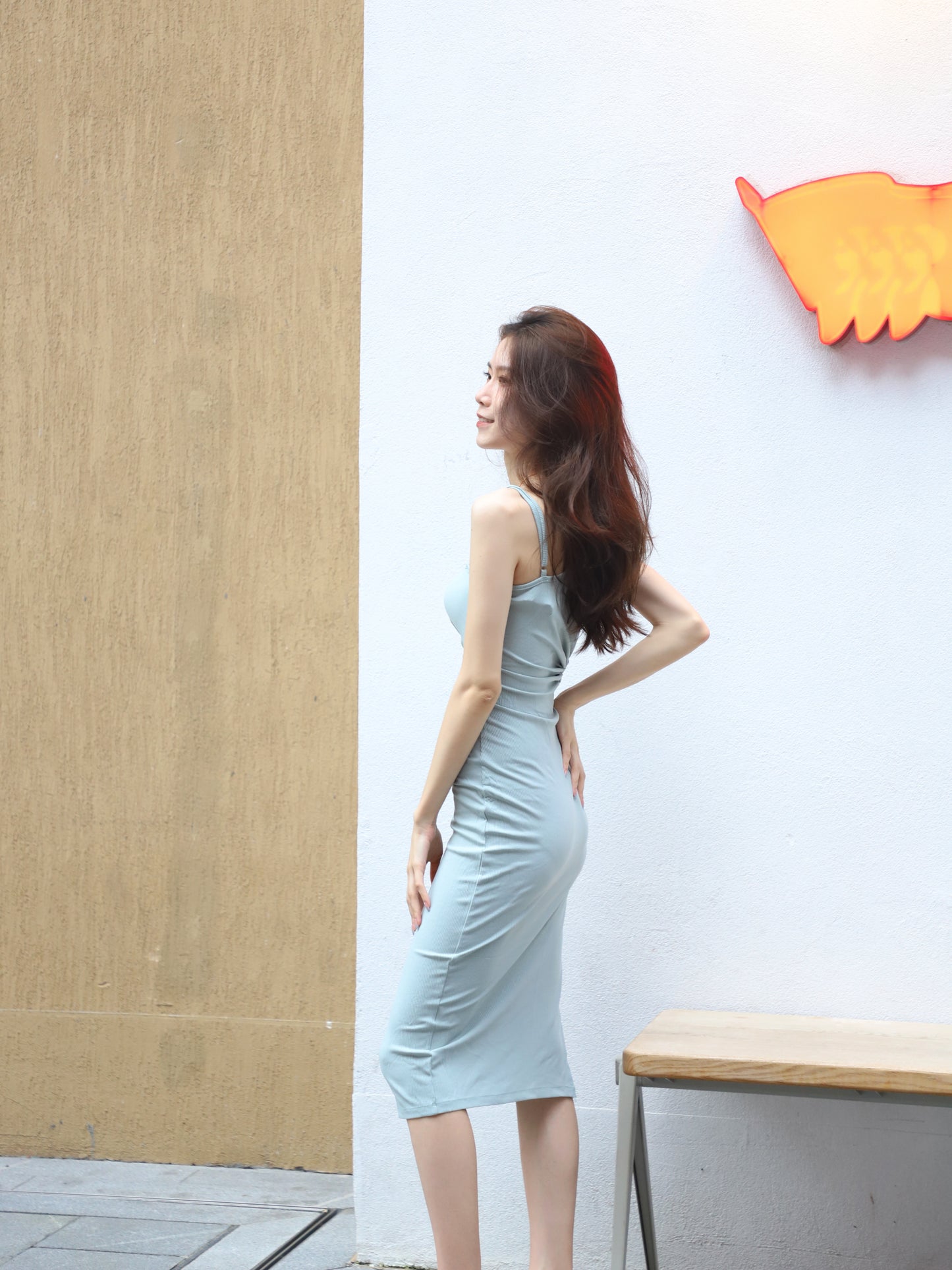 Side Hole Maxi Dress