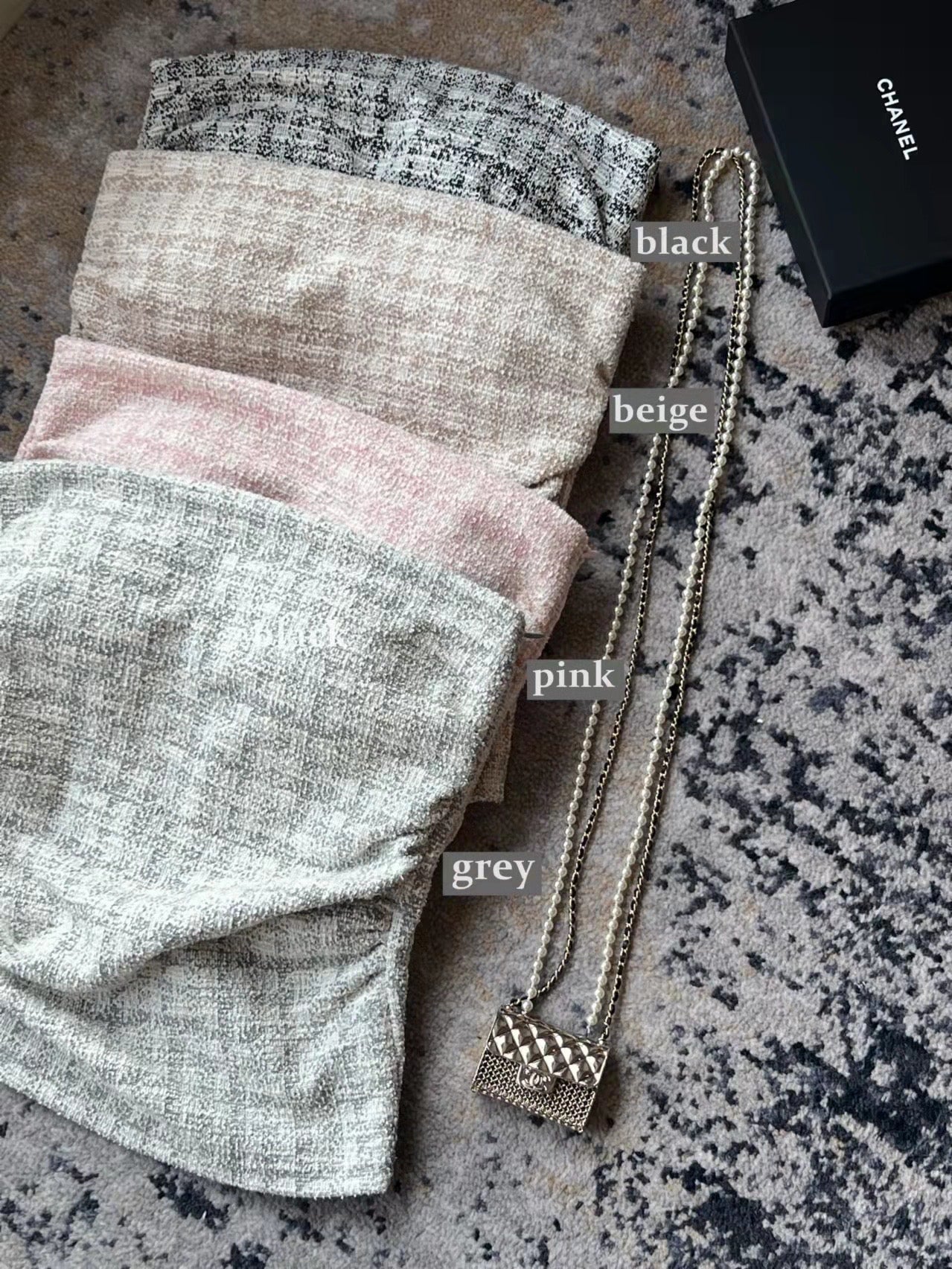 Tweed Tube Top with pads