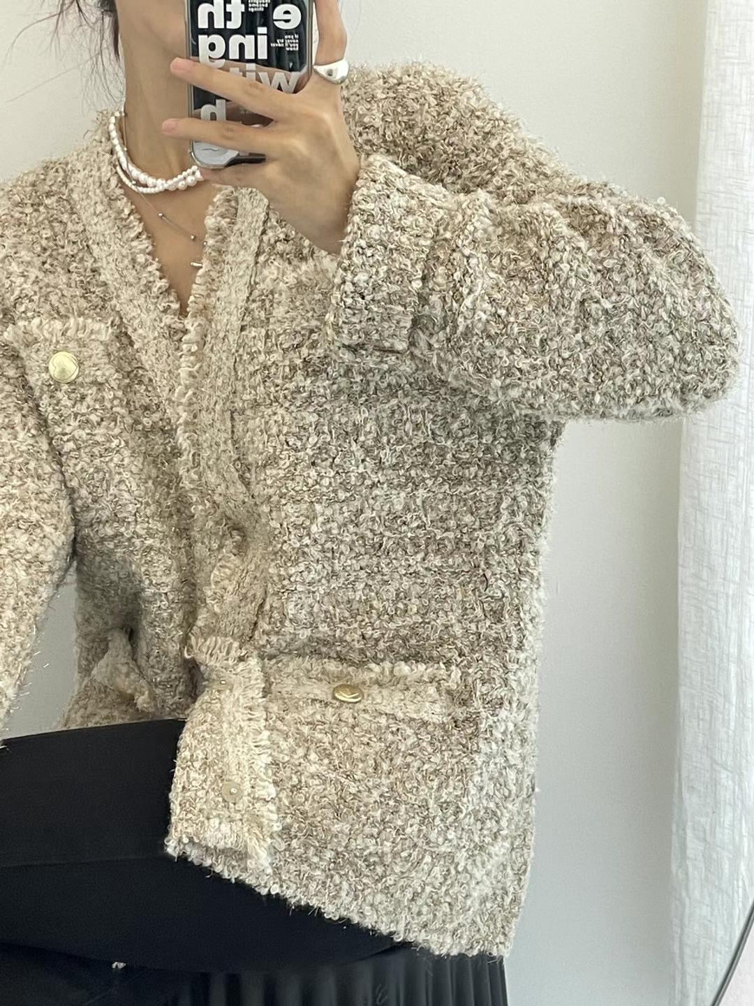 Tweed Oversized Cardigan