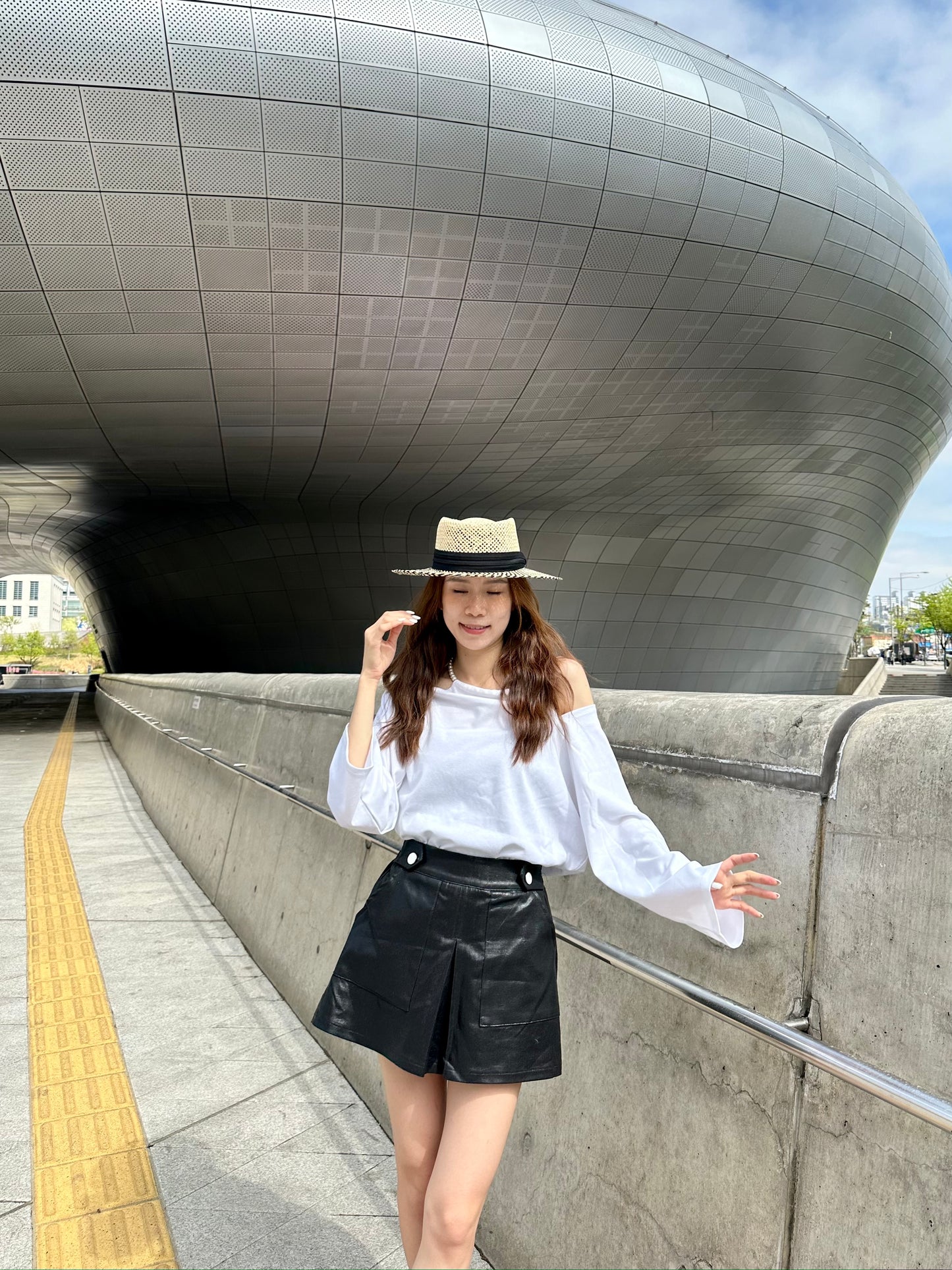 Leather like High Waisted Shorts