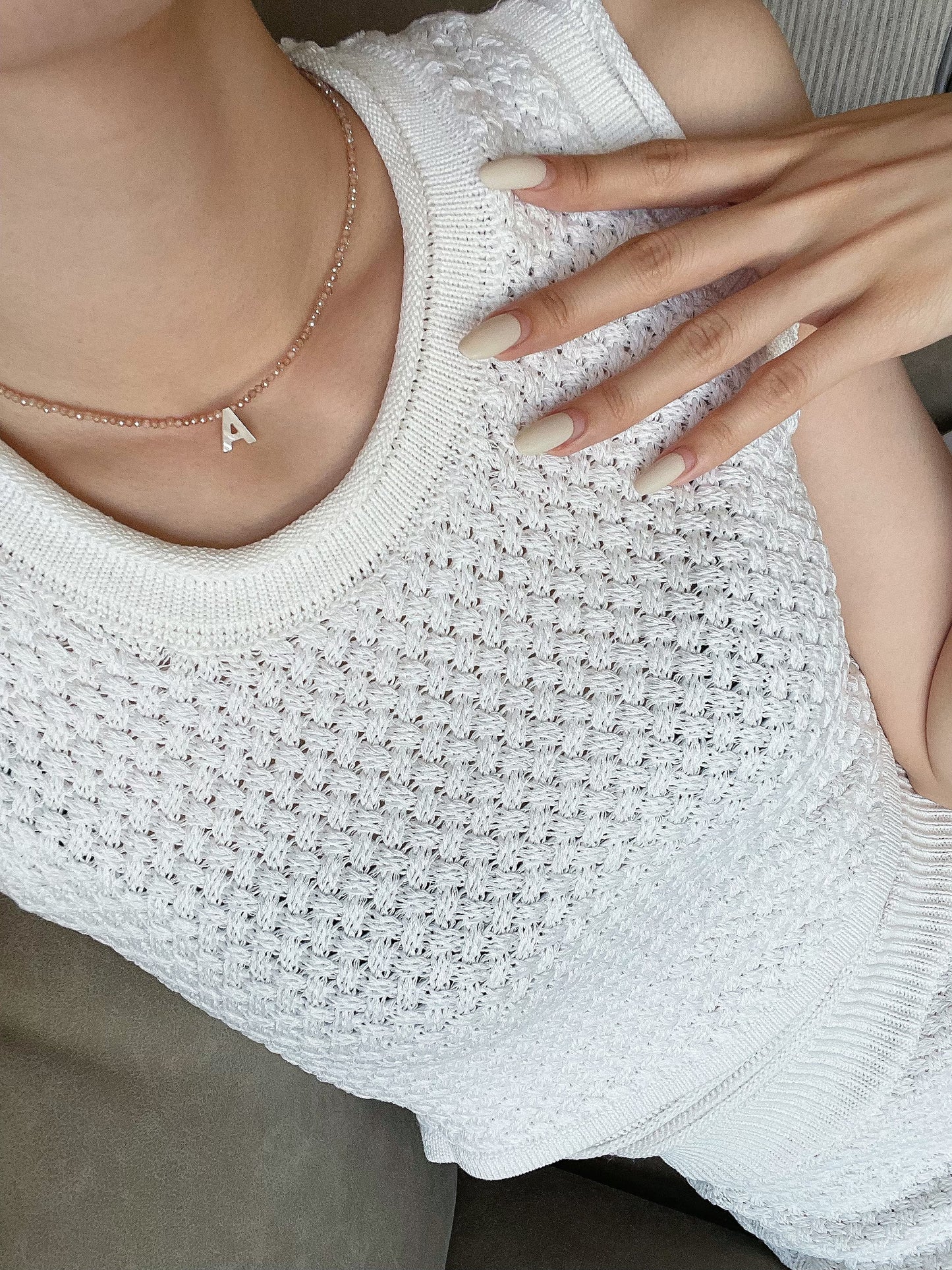 Knitted Cross Waist Skirt Set
