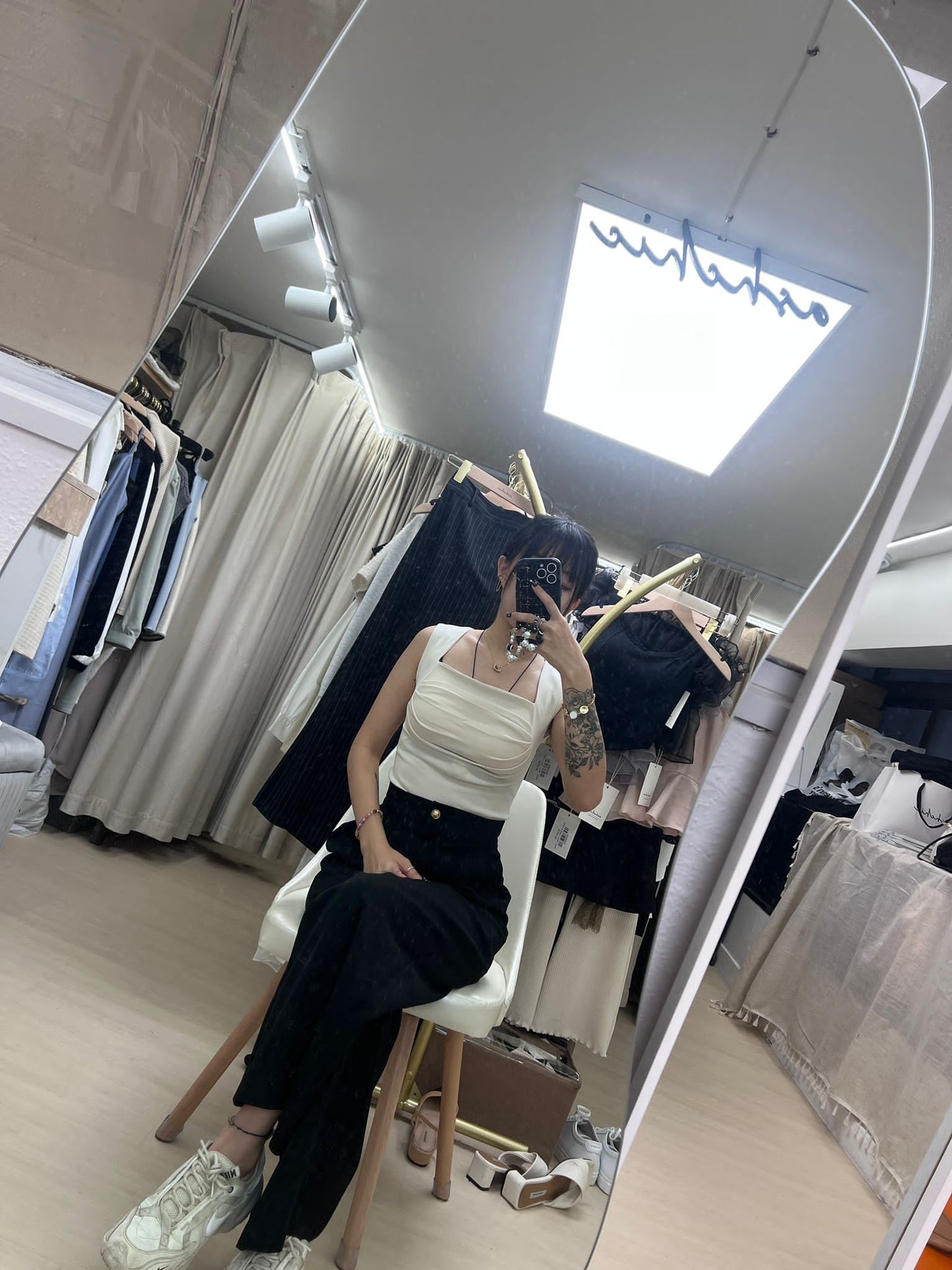 Square Neck Tank Top with pads