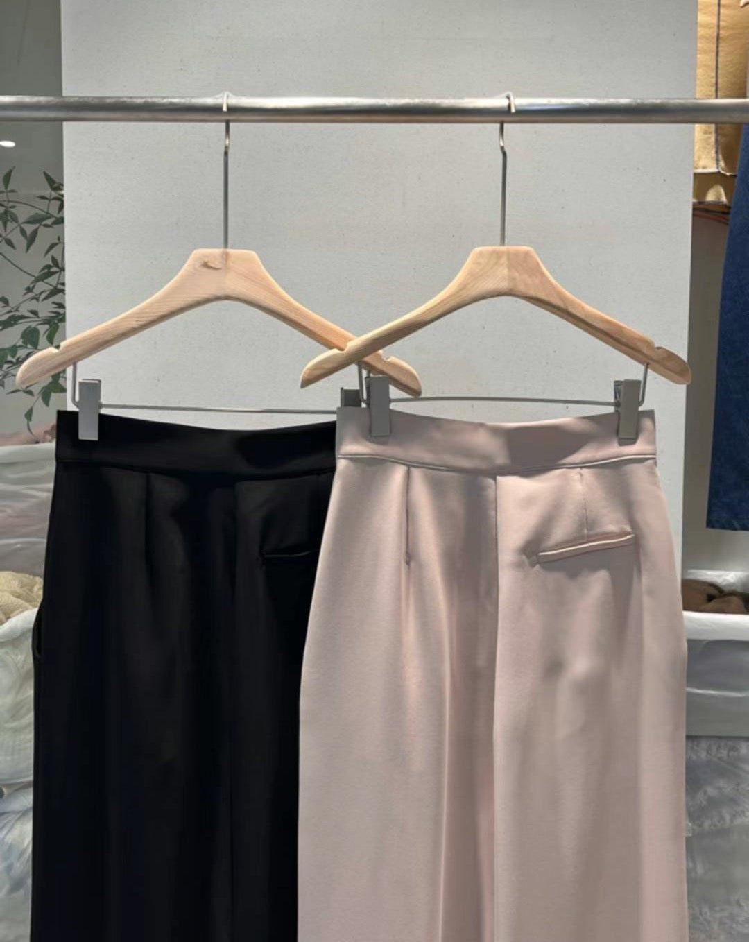 Gold Button Straight Pants