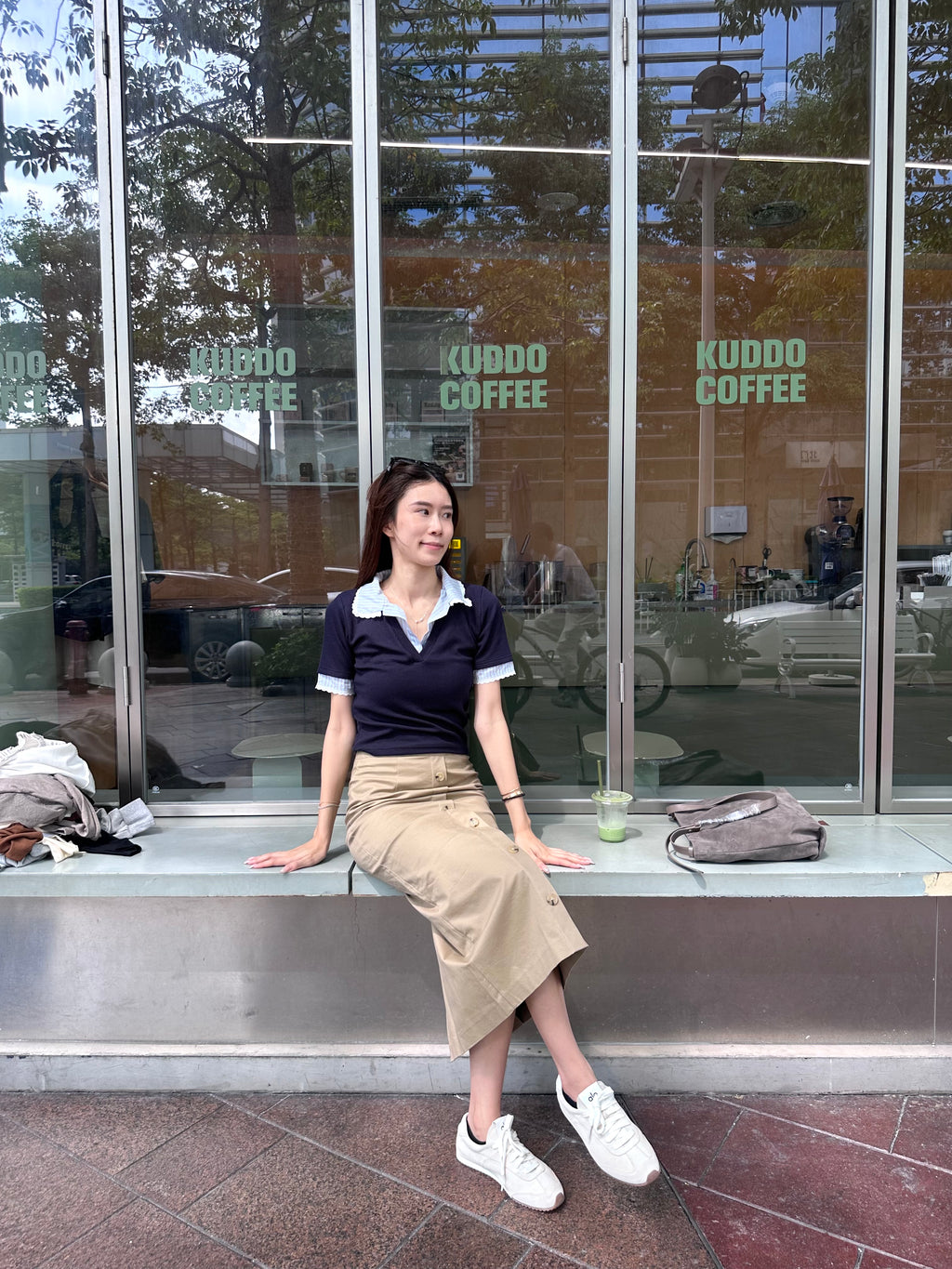 Mix Sleeves V Neck T Top